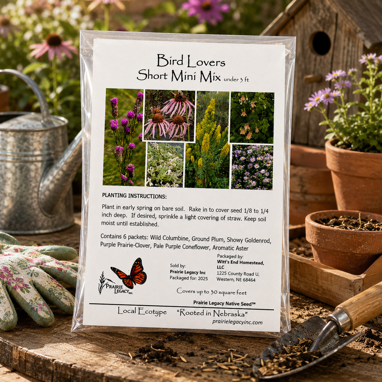 Backyard Bird Wildflower Bundle | Tall & Short Mini Mixes | Prairie Legacy Inc.