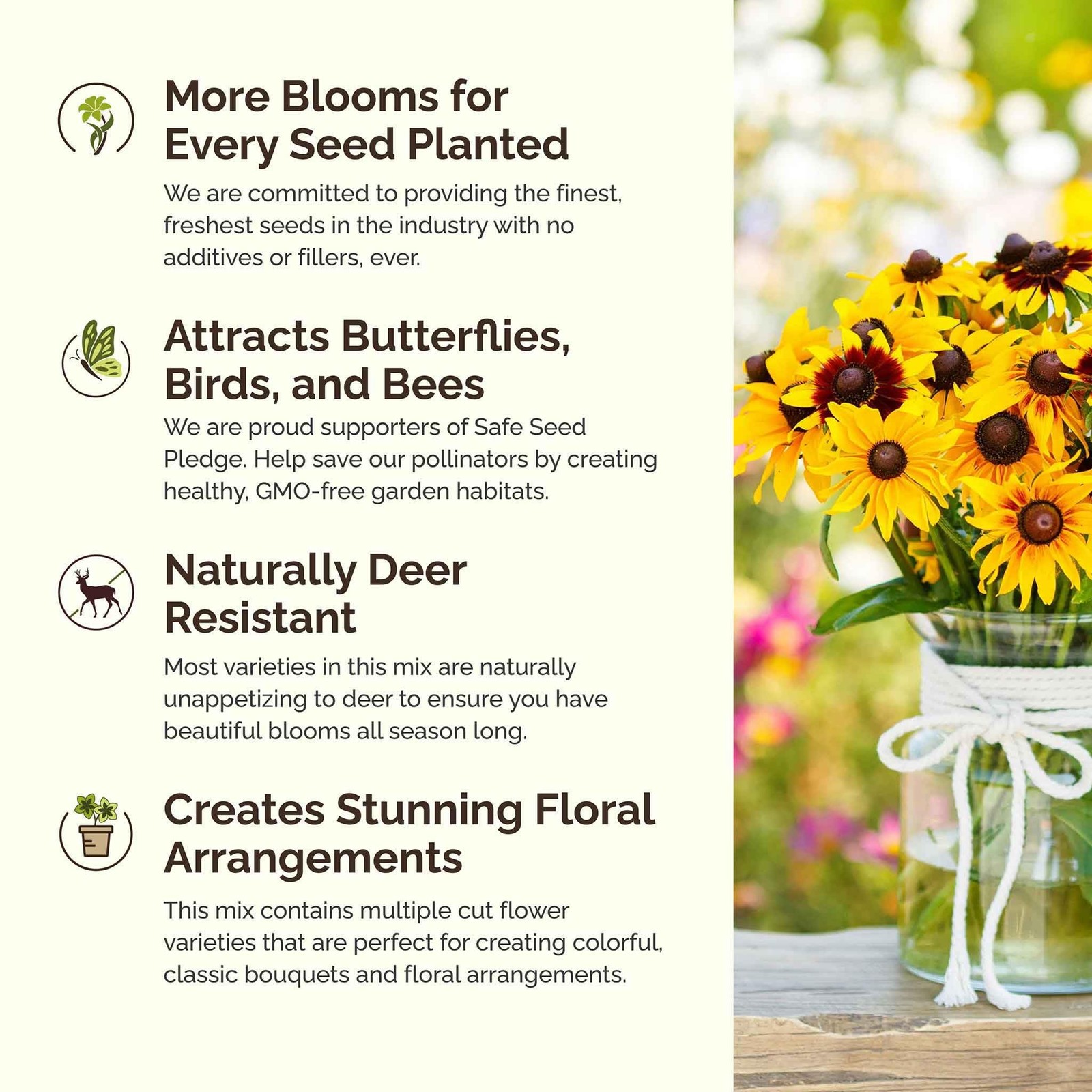 Midwest Wildflower Seed Mix 1 lb, 480,000+ Seeds for Pollinators, Zones 310