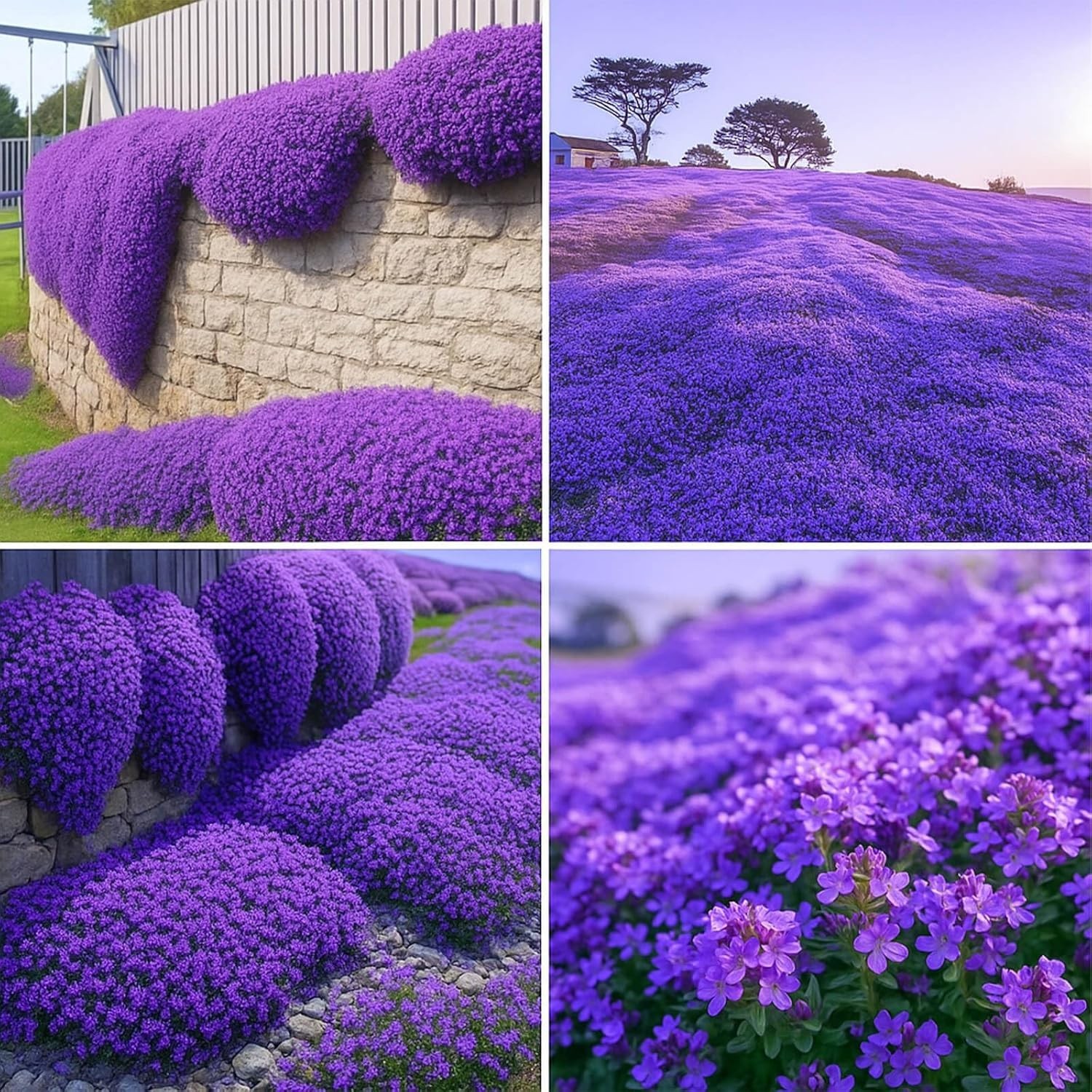Aromatic Purple Creeping Thyme Seeds – 30,000 Count for Low-Maintenance Gardens