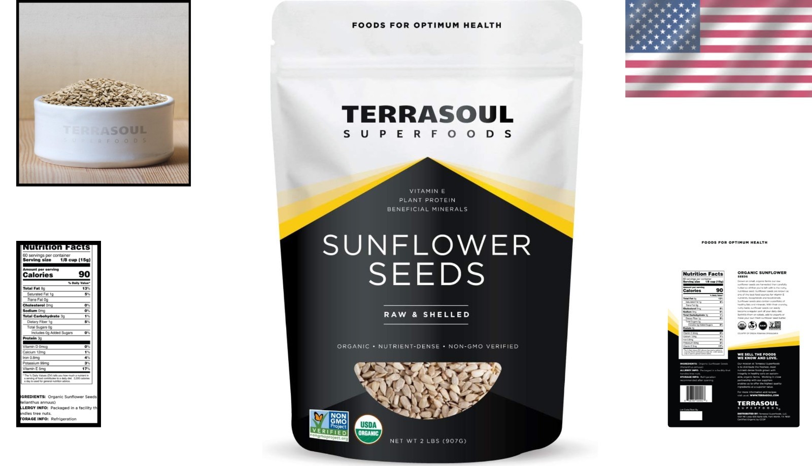 Resealable Organic Sunflower Seeds, 2 lb