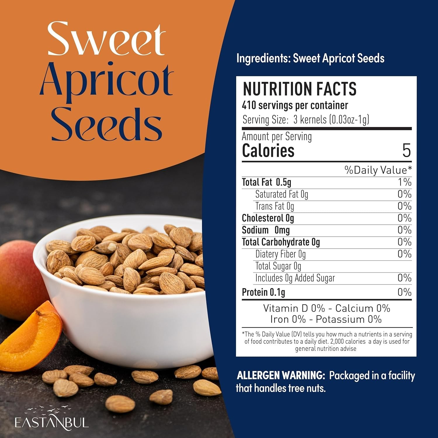 Natural Sweet Apricot Kernels 10oz – , Gluten-Free Superfood from Turkey