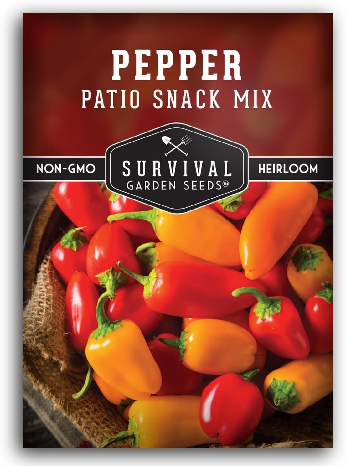 Patio Snack Mix Mini Sweet Pepper Seeds for Planting | Compact Lunchbox-Style He