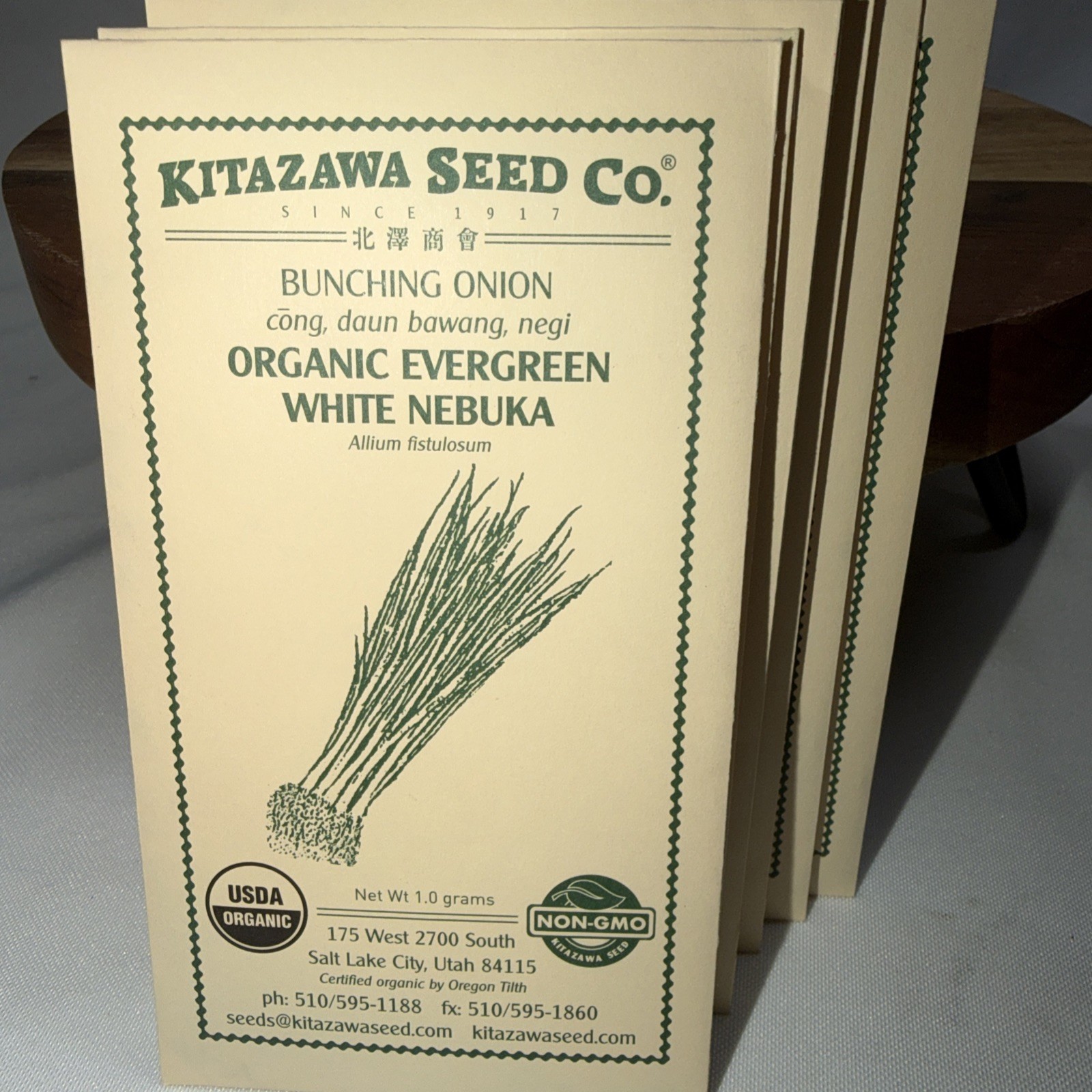 Onion Seeds – Bunching – Evergreen White Nebuka – Organic Seeds – Non GMO 7g