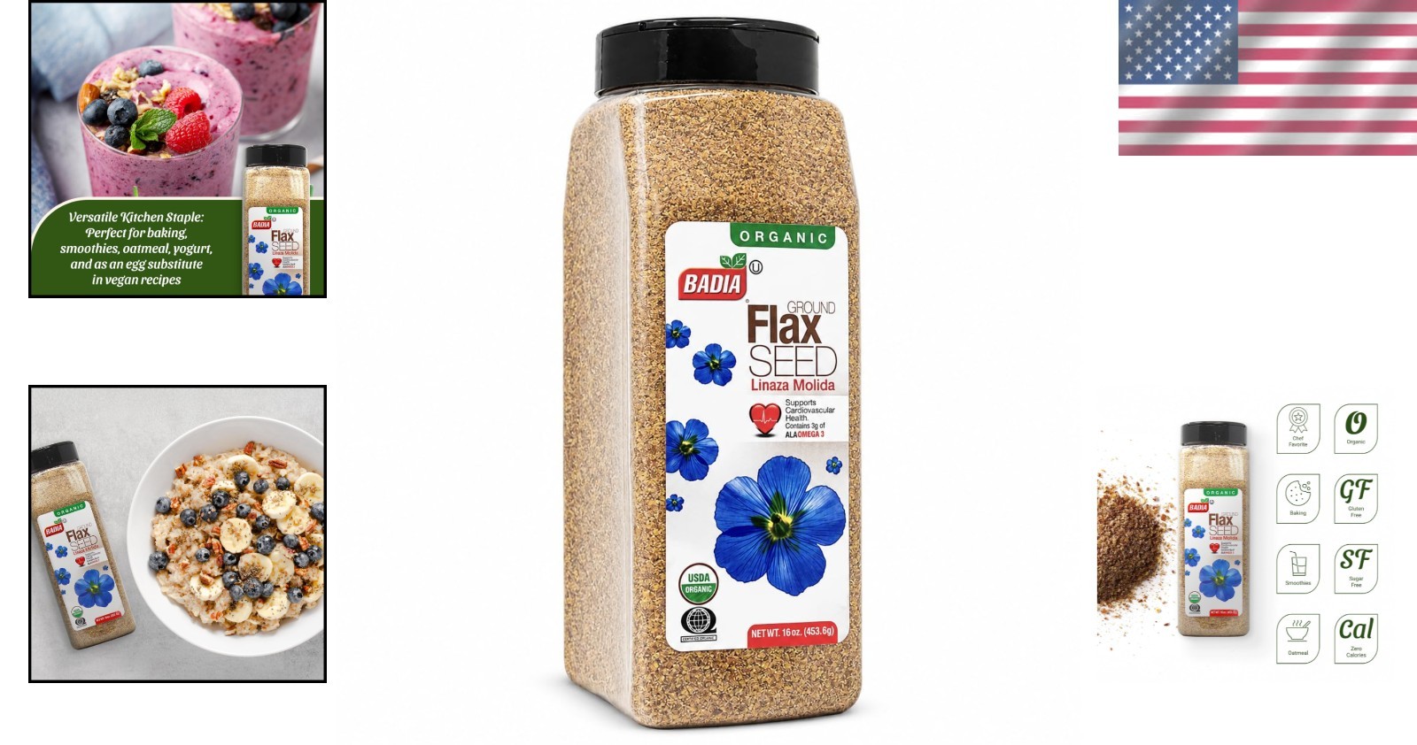 Versatile Organic Flax Seed, 16 oz – Ideal for Smoothies, Baking, & More