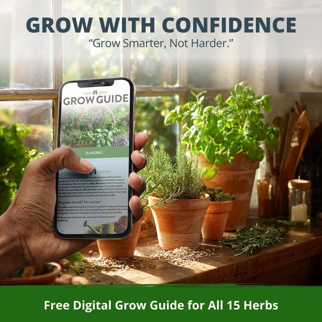 Complete Herb Garden Kit – 15 Heirloom Seeds for Home & Hydroponic Growth