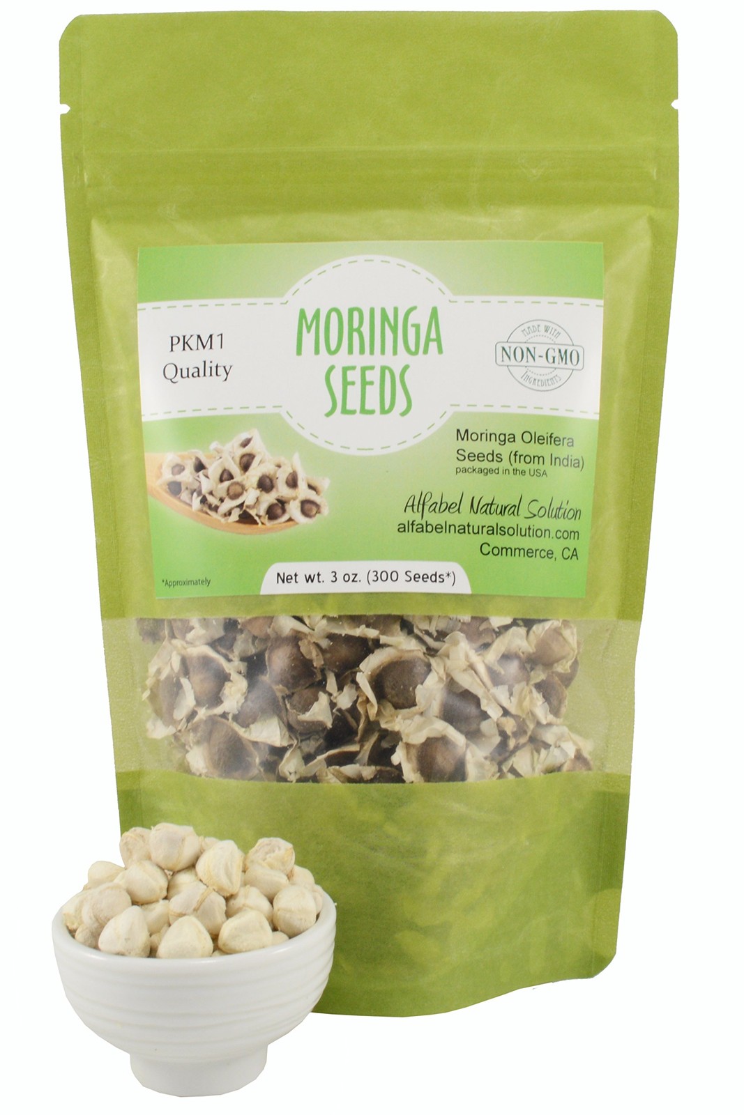 Moringa Oleifera Seeds Non-GMO PKM1 Premium Quality – Organically Grown – 3 o…