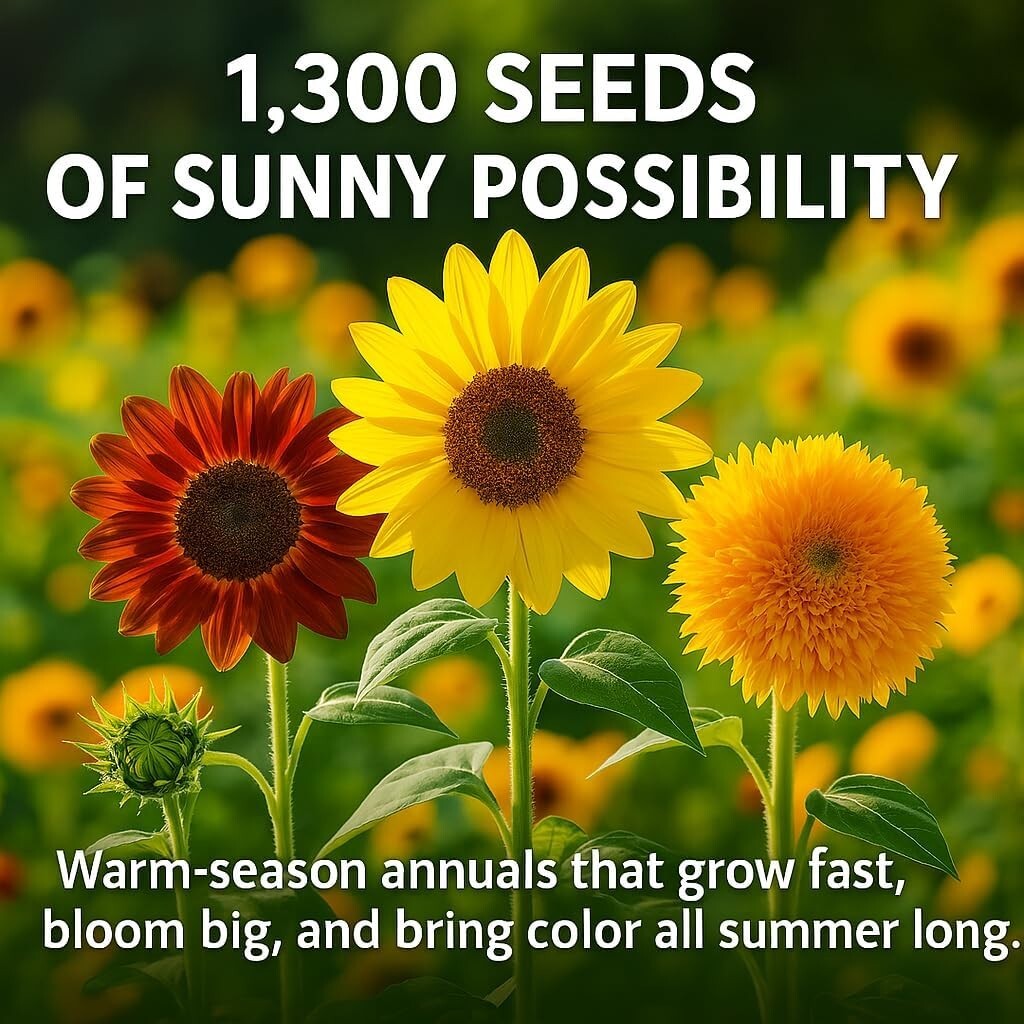 Bulk 1300+ Sunflower Seeds 2oz Packet for Easy Planting – High Germination Rate