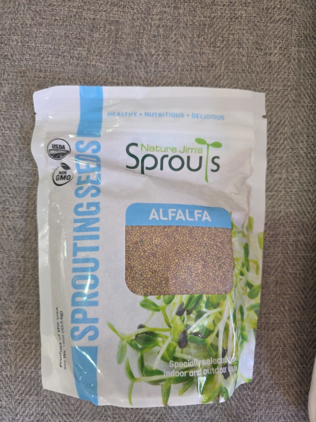 Nature Jim’s Sprouts Alfalfa, 16 Oz, Exp 2029