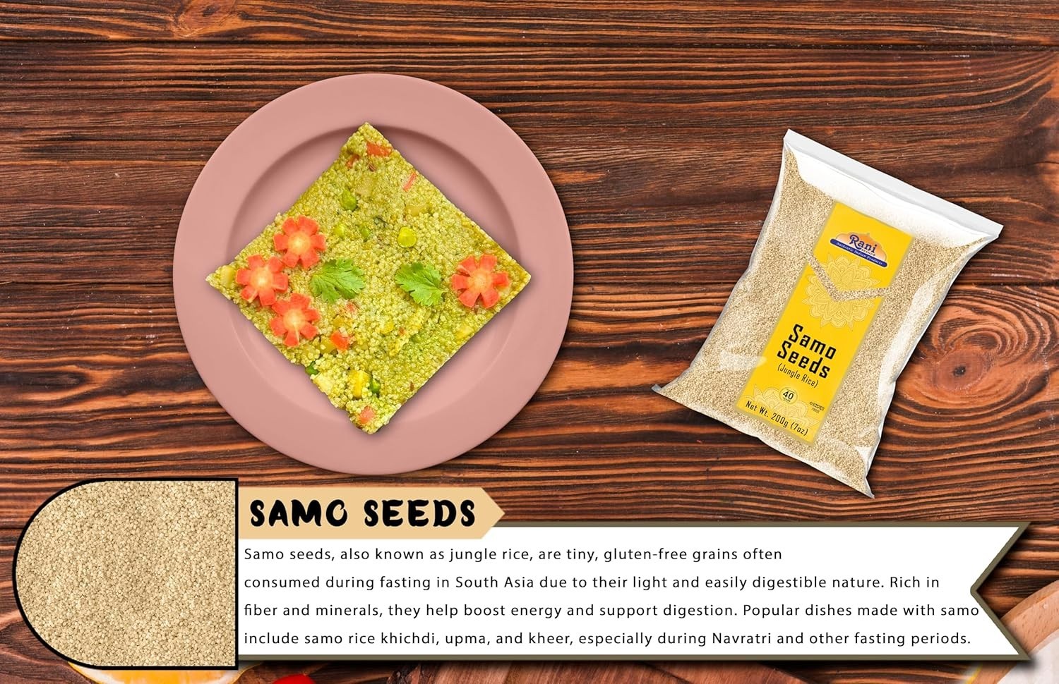 Rani Samo Seeds Whole Japanese barnyard millet/Jungle Rice/Moriyo/Samak Rice …