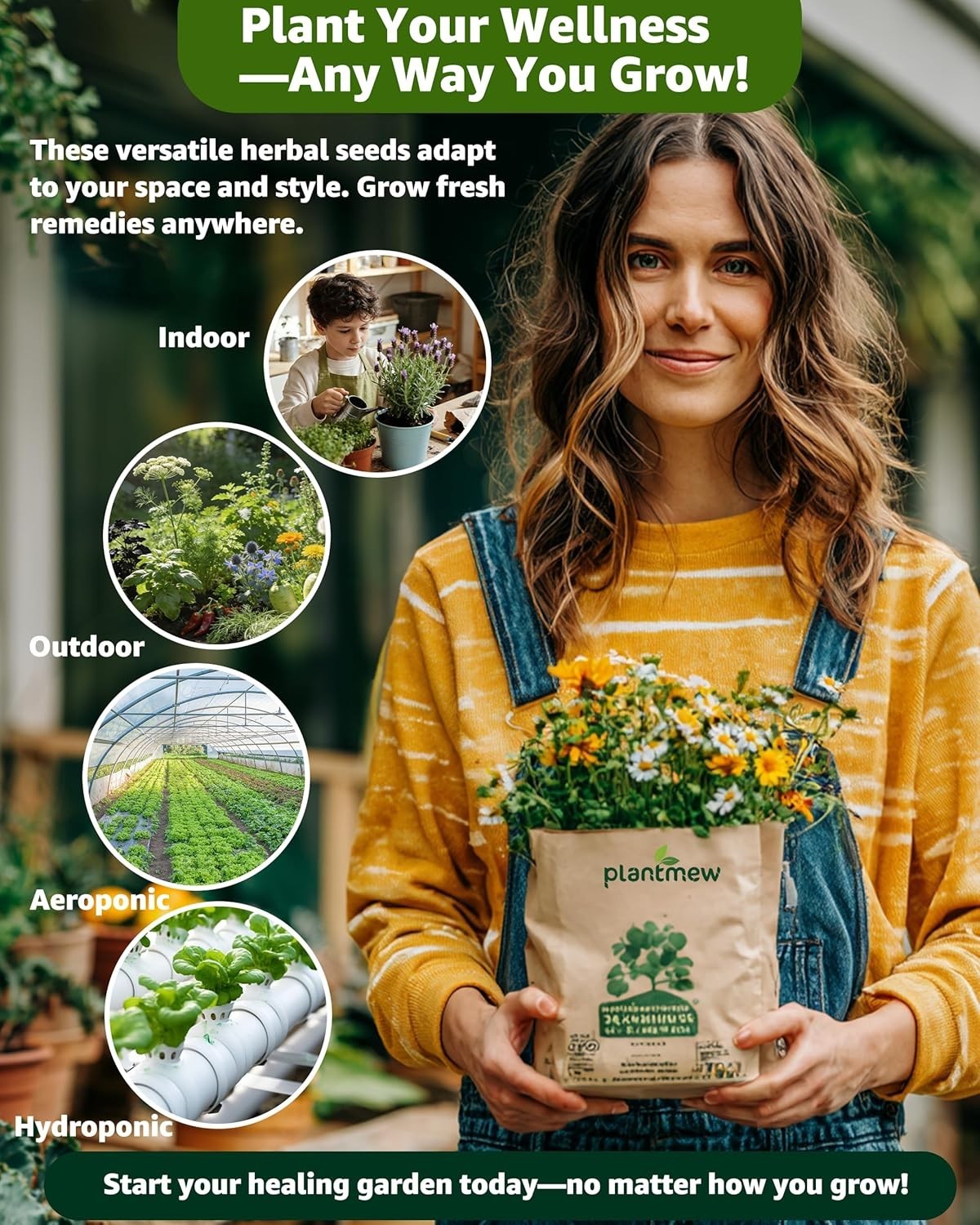 Medicinal & Tea Herb Seeds for Planting – 35 Non-GMO Heirloom Variety Pack fo…