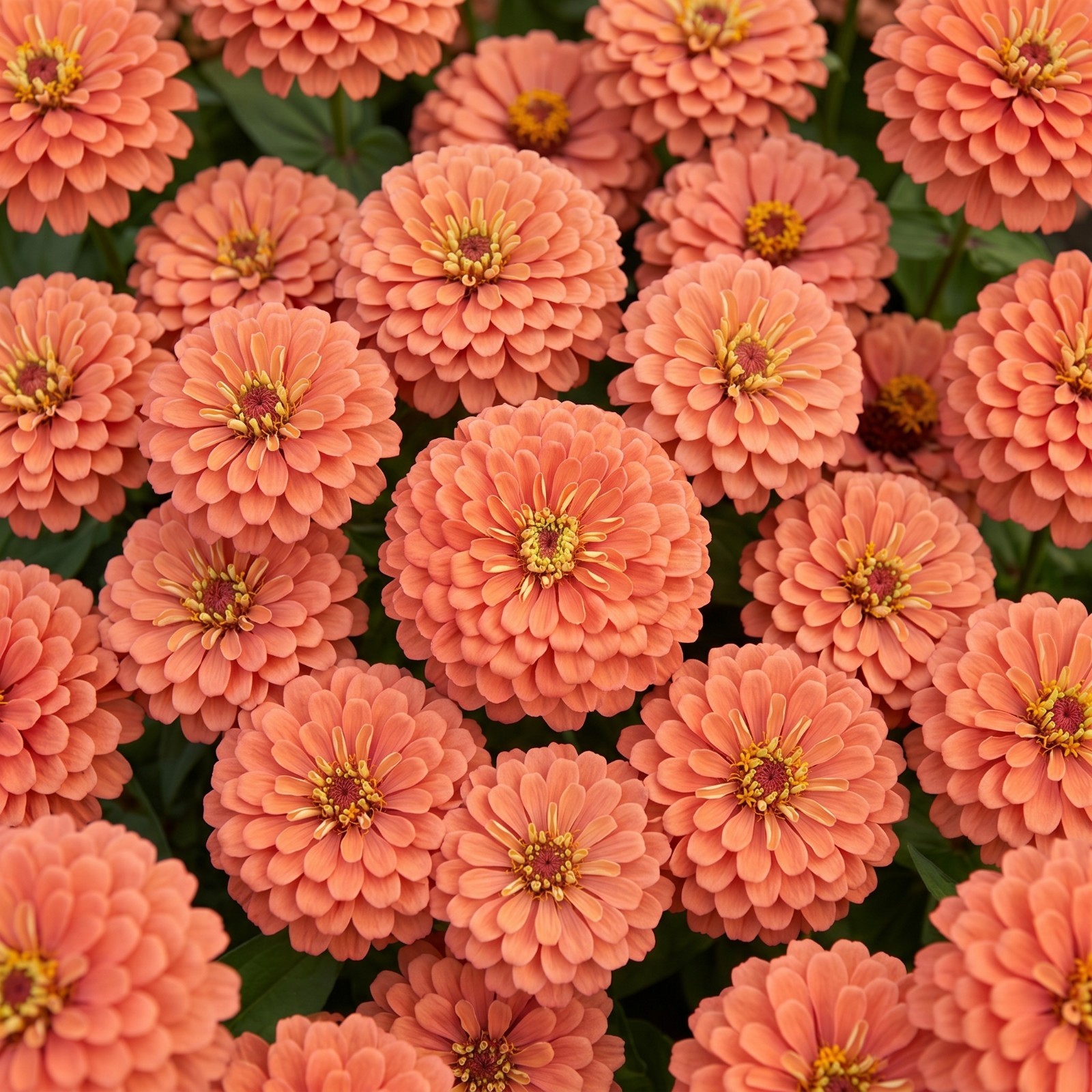 Zinnia GIGANTICA SALMON ROSE Huge Double Blooms Cut Flowers Weddings 50 Seeds