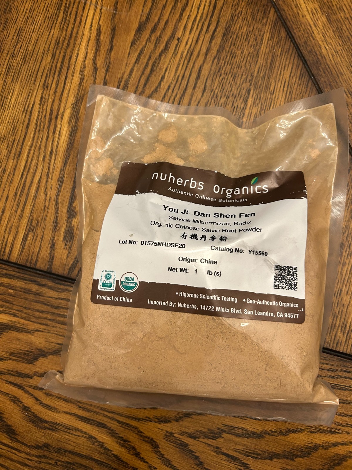 nu herbs organics You Ji dan shen Fen Organic Chinese Slavia Root Powder 1 lbs
