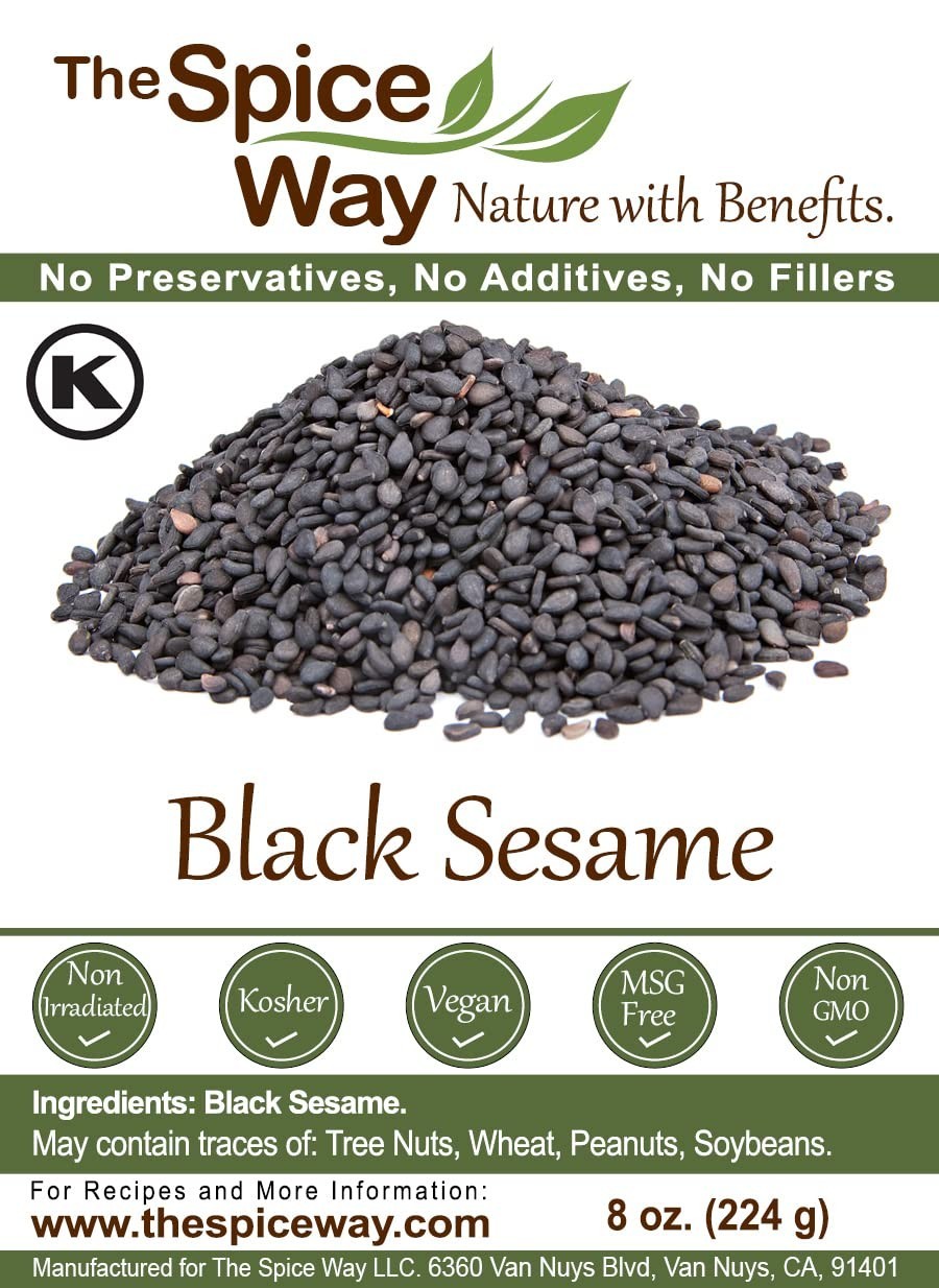 8 oz Black Sesame Seeds – Nutty Flavor, Keto & Friendly Cooking Essential