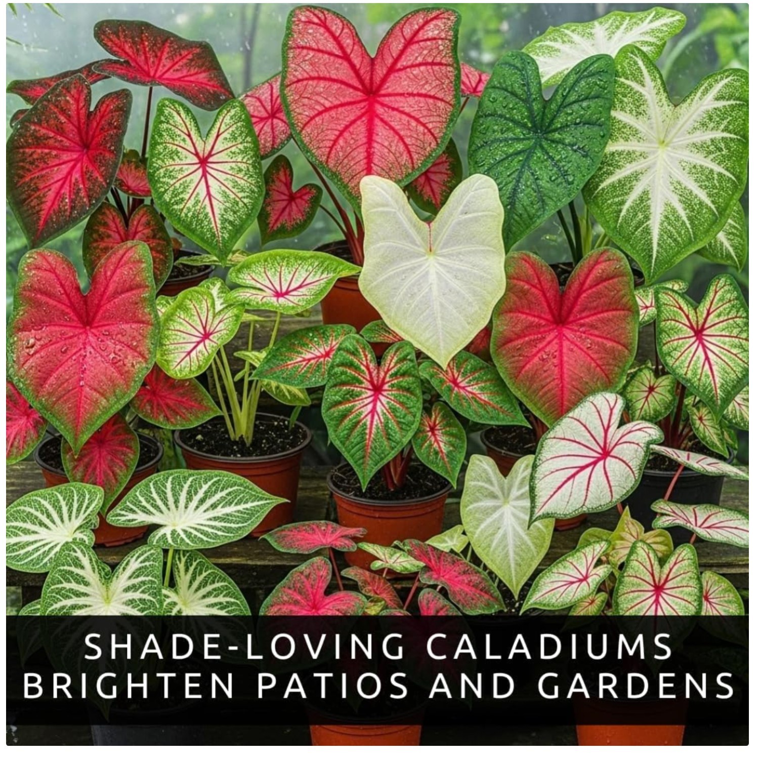 Colorful Caladium Bulbs Mix – 10 Pack, Easy Care