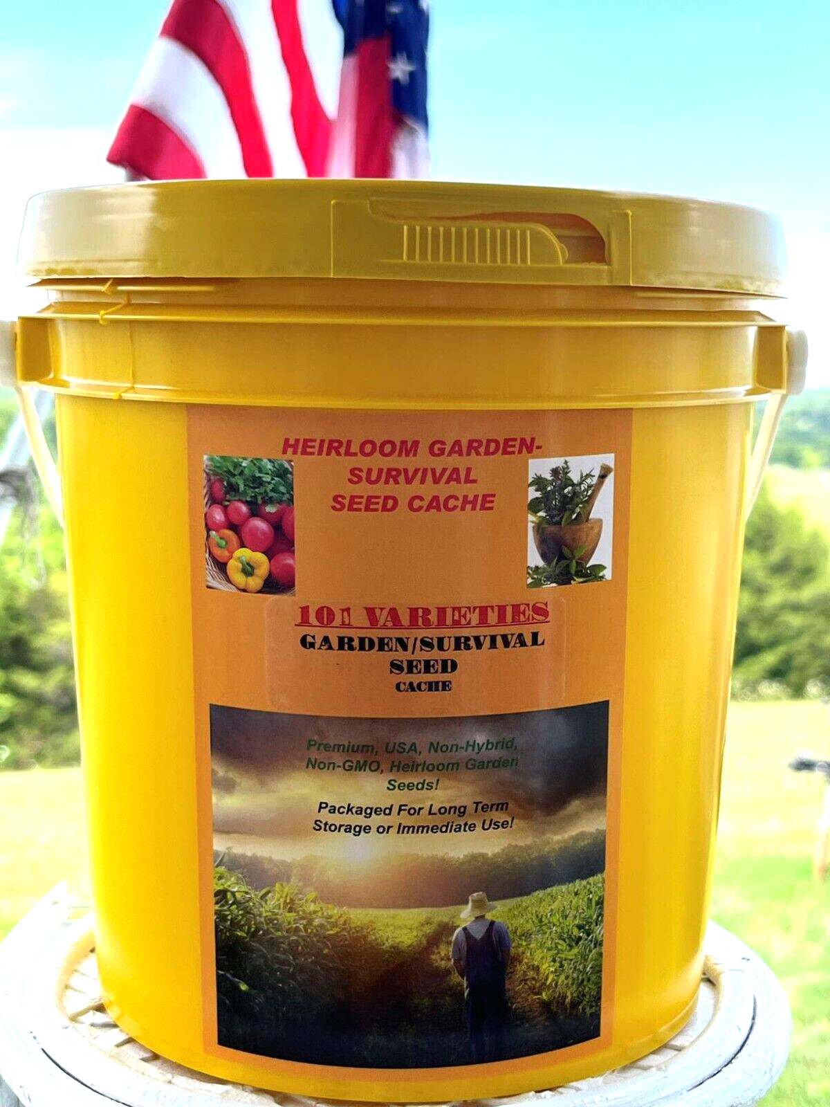 Preppers Emergency/ Survival Seed Cache 101 Variety $30 Herb Pack 47,000 Seed