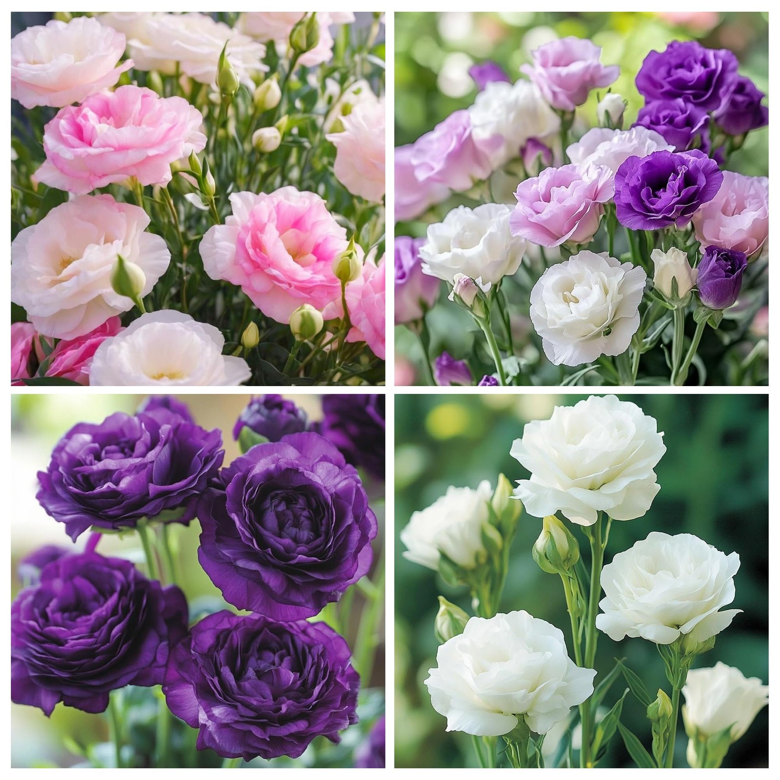 300+Mixed Lisianthus Flower Seeds for Planting Outdoor-Perennial Eustoma Cut …