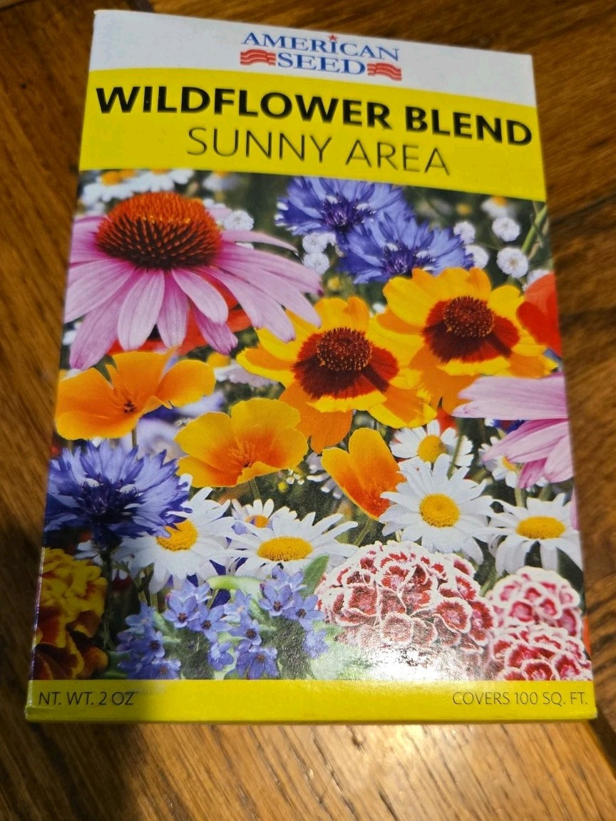 Wildflower Blend Sunny Area by American Seed contains 5,000 seeds summer flowers