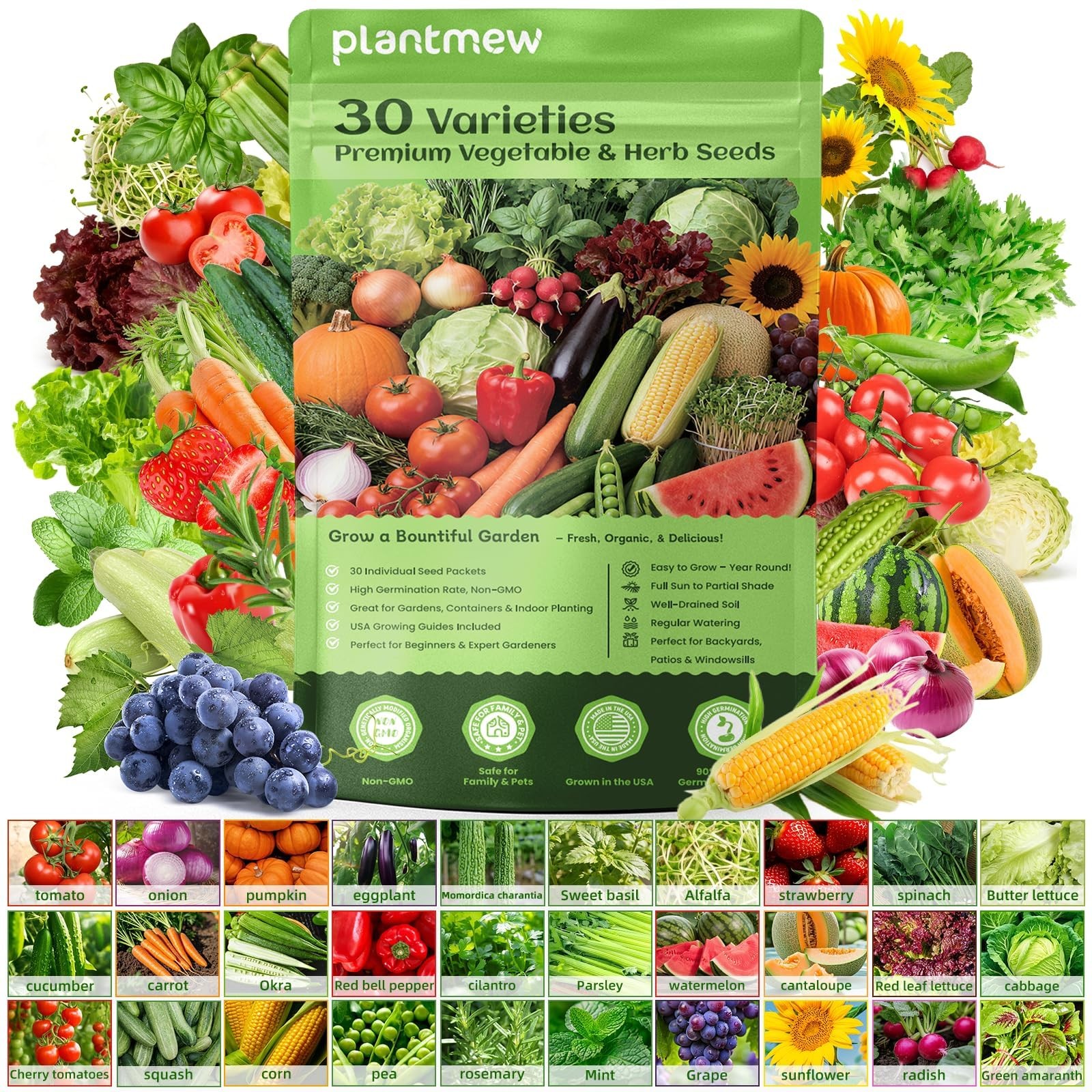 【Seed Vault】 Heirloom Vegetable Seeds Planting Kit – Medium, primary color