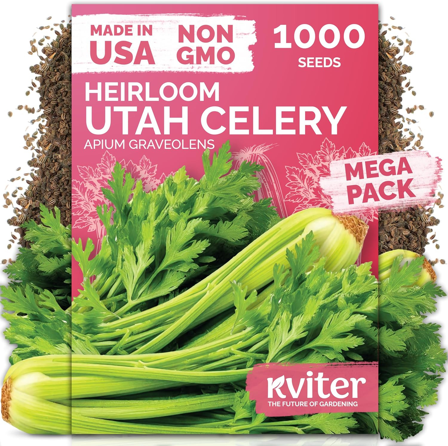 1000 Tall Utah Celery Seeds (Apium Graveolens) – Celery Seed Packets Home Grown