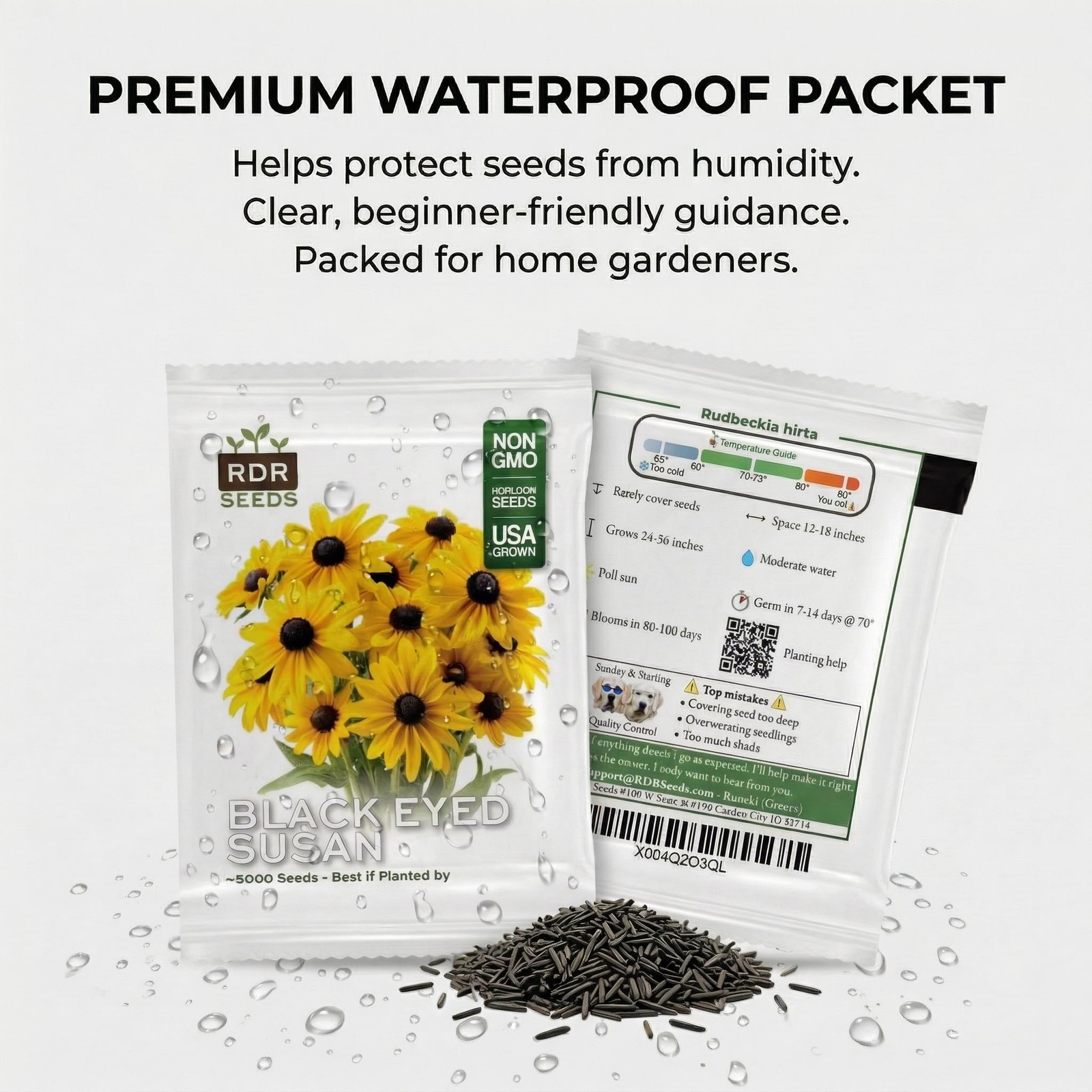 5000 Black Eyed Susan Flower Seeds for Planting – Rudbeckia hirta Native Wild…