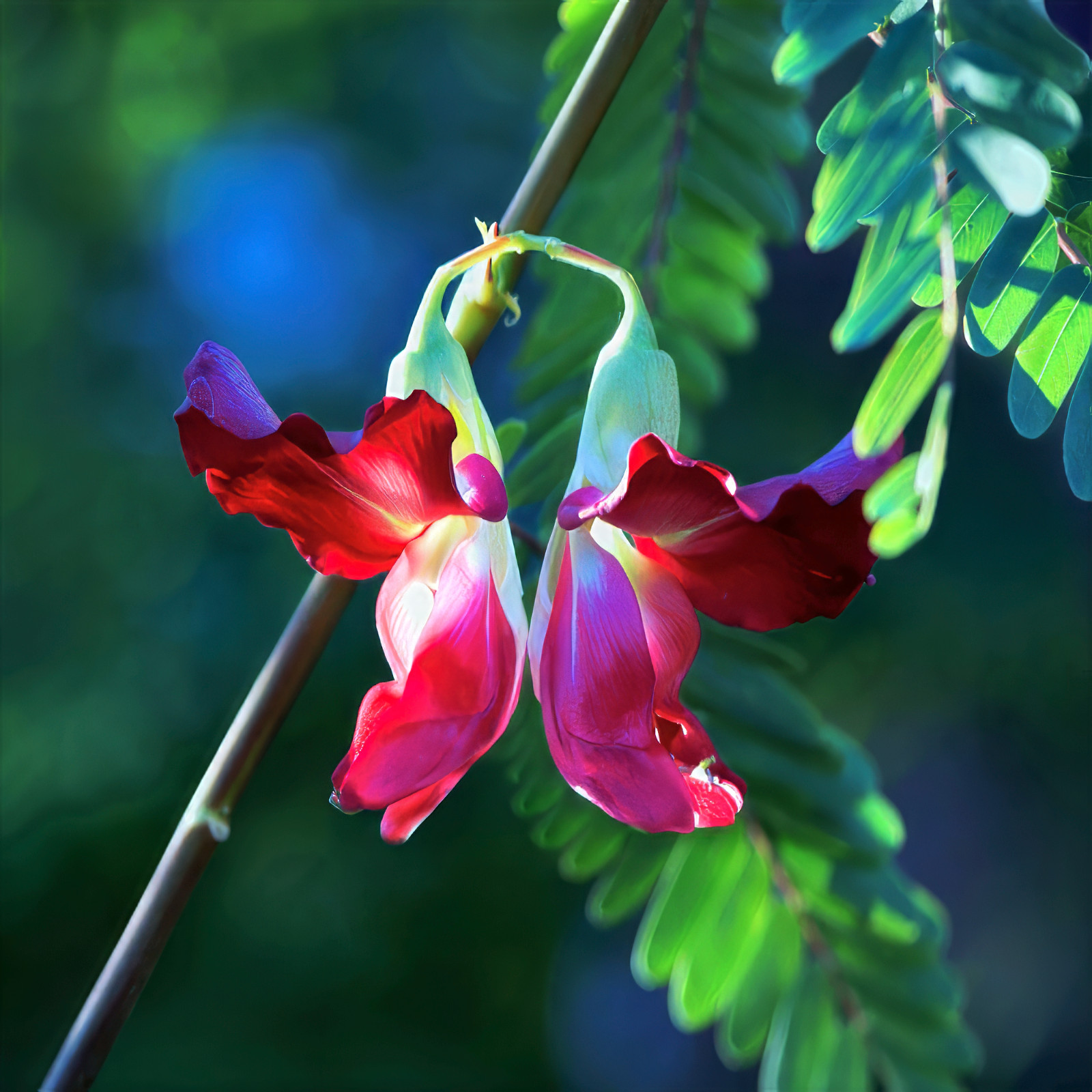 20 Hummingbird Tree Seeds (Sesbania grandiflora) “Agati” Flower Plant Fast RARE