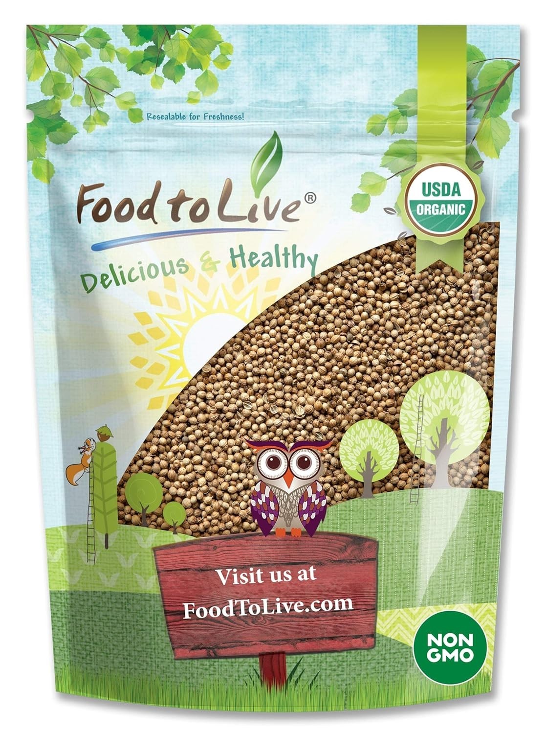 Whole Coriander Seeds 2 lbs – Organic, Non-Irradiated