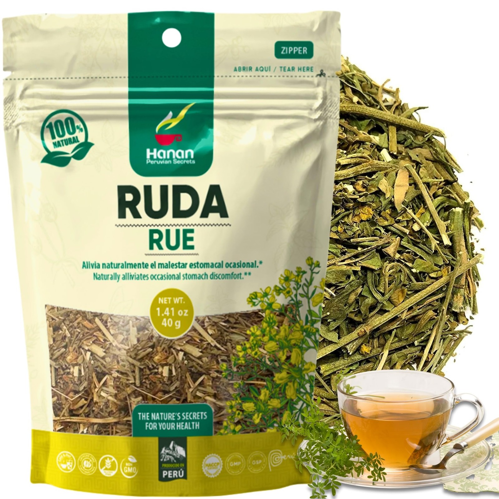 Rue Loose Leaf Tea 40g Natural Herbal Relaxation & WellBeing from Peru