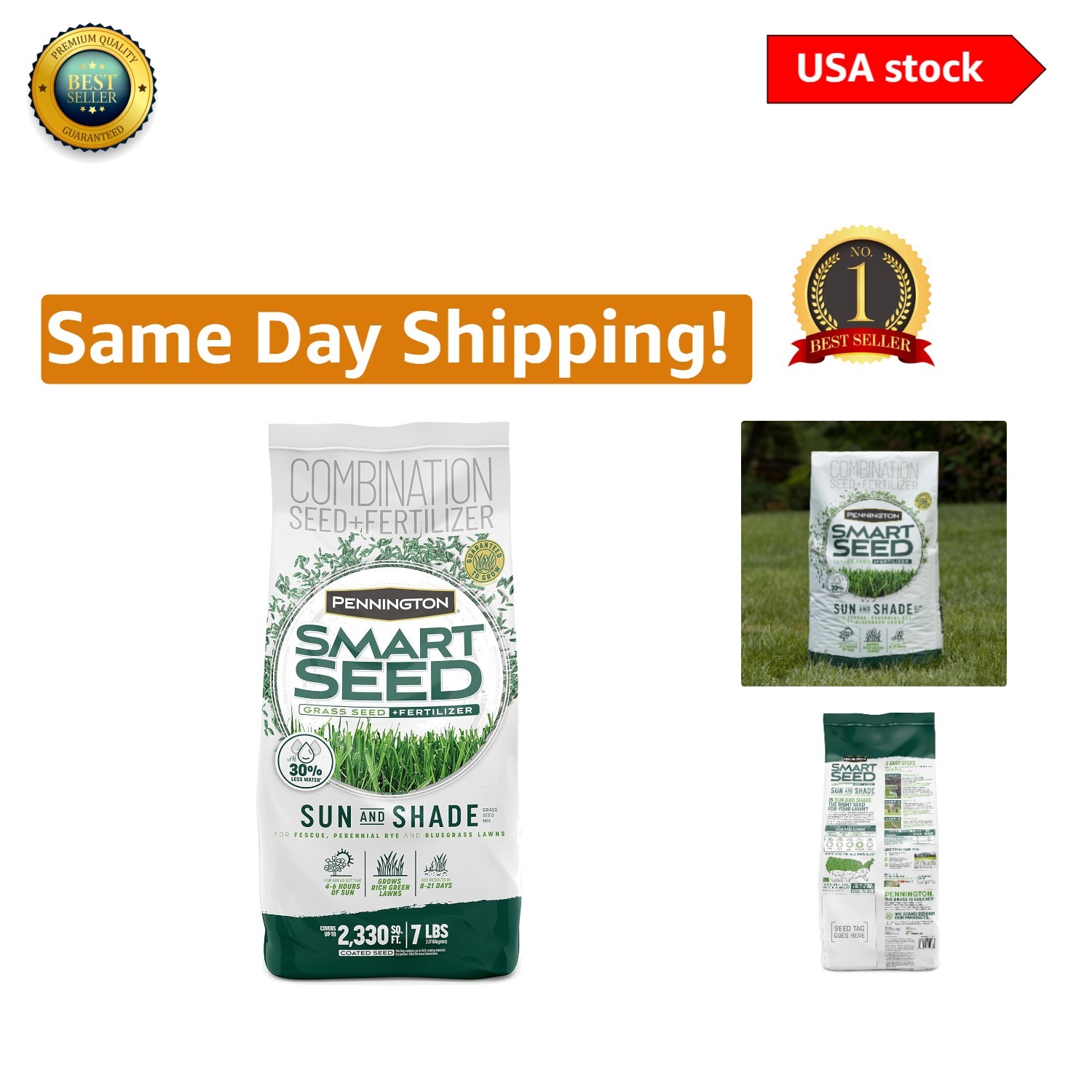 7 lb Pennington Smart Seed Sun & Shade Mix – Perfect for Any Weather Conditions