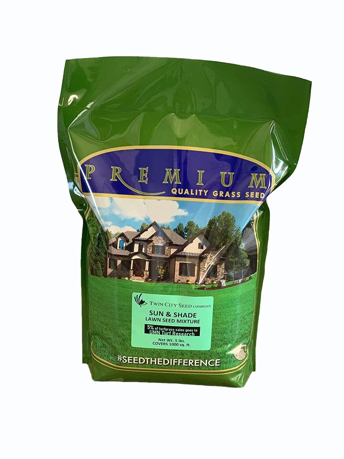Premium Grass Seed Mix for Sun & Shade – Tall Fescue, Fine Fescue, Bluegrass & R