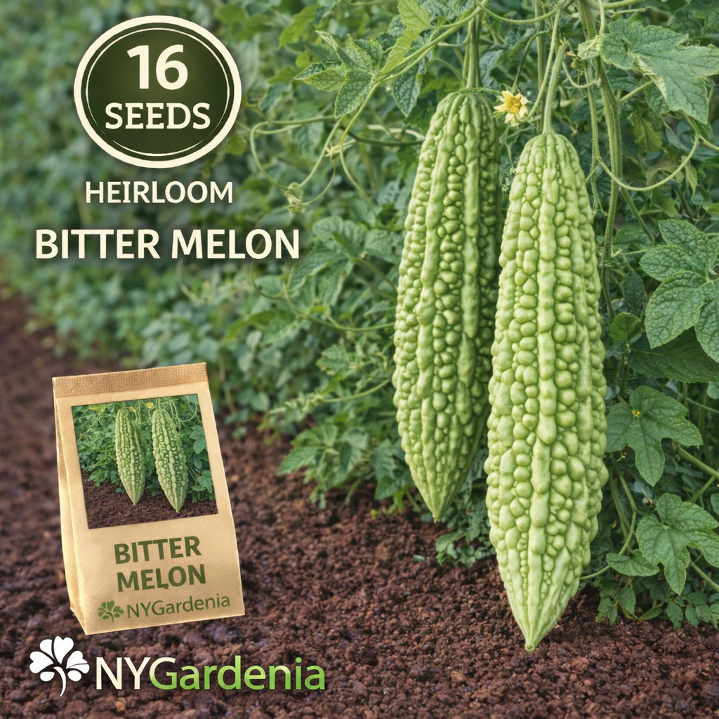 16 Bitter Melon Seeds Heirloom Vegetable Climbing Vine Garden Plant