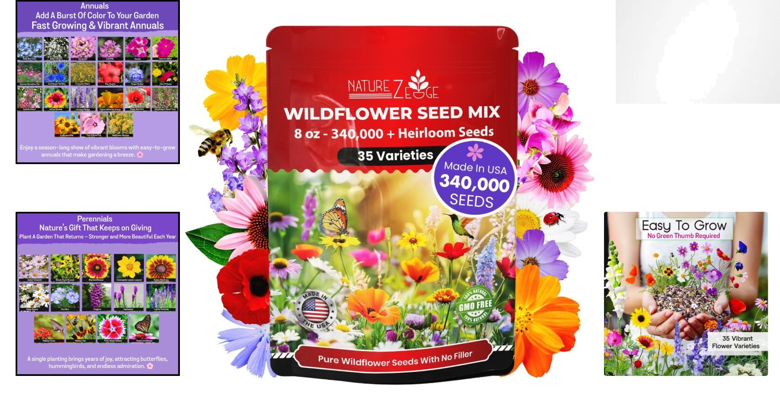 Beautiful 1/2 lb Wildflower Seeds – Perfect for Pollinators & Vibrant Gardens