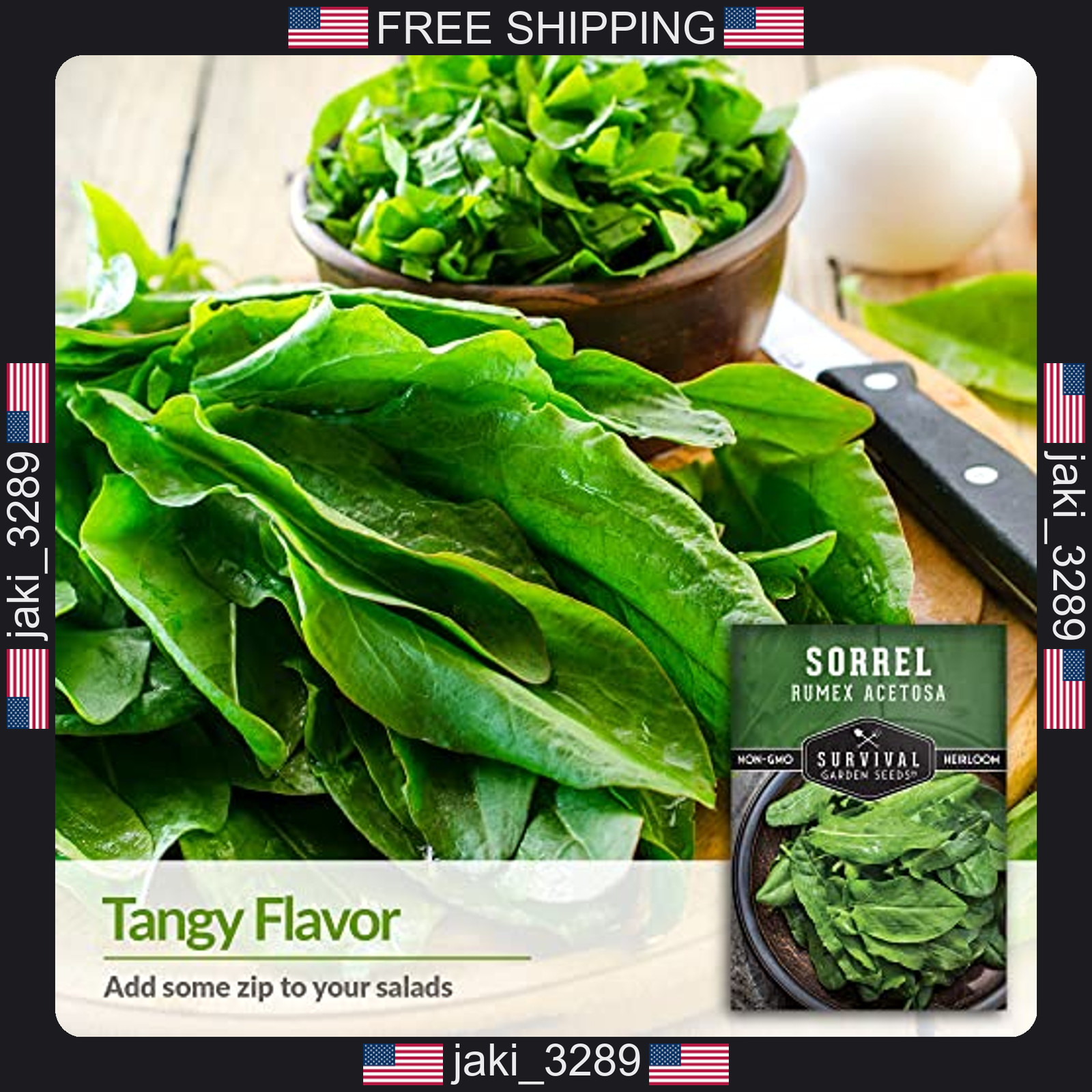Sorrel Seeds for Planting – Large Leaf Garden Sorrel – Cool Weather Perennial