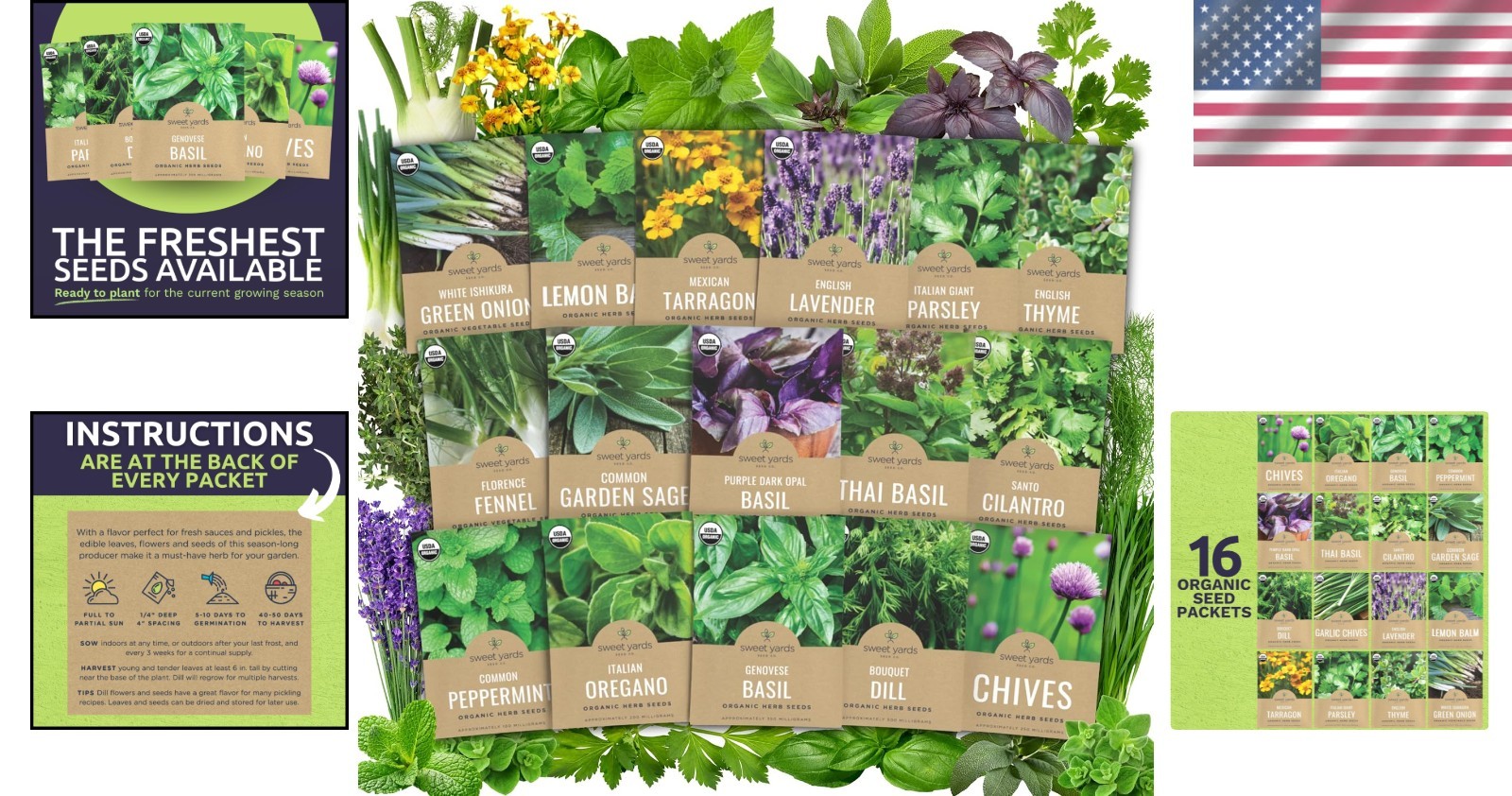 Certified Organic Herb Seed Pack – Indoor & Outdoor Planting
