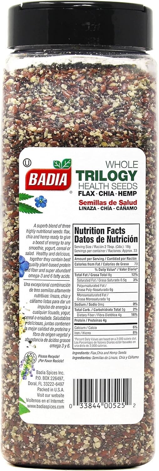 Trilogy Health Seeds, 21 Oz – Gluten-Free, Halal, & Packed with Nutrition