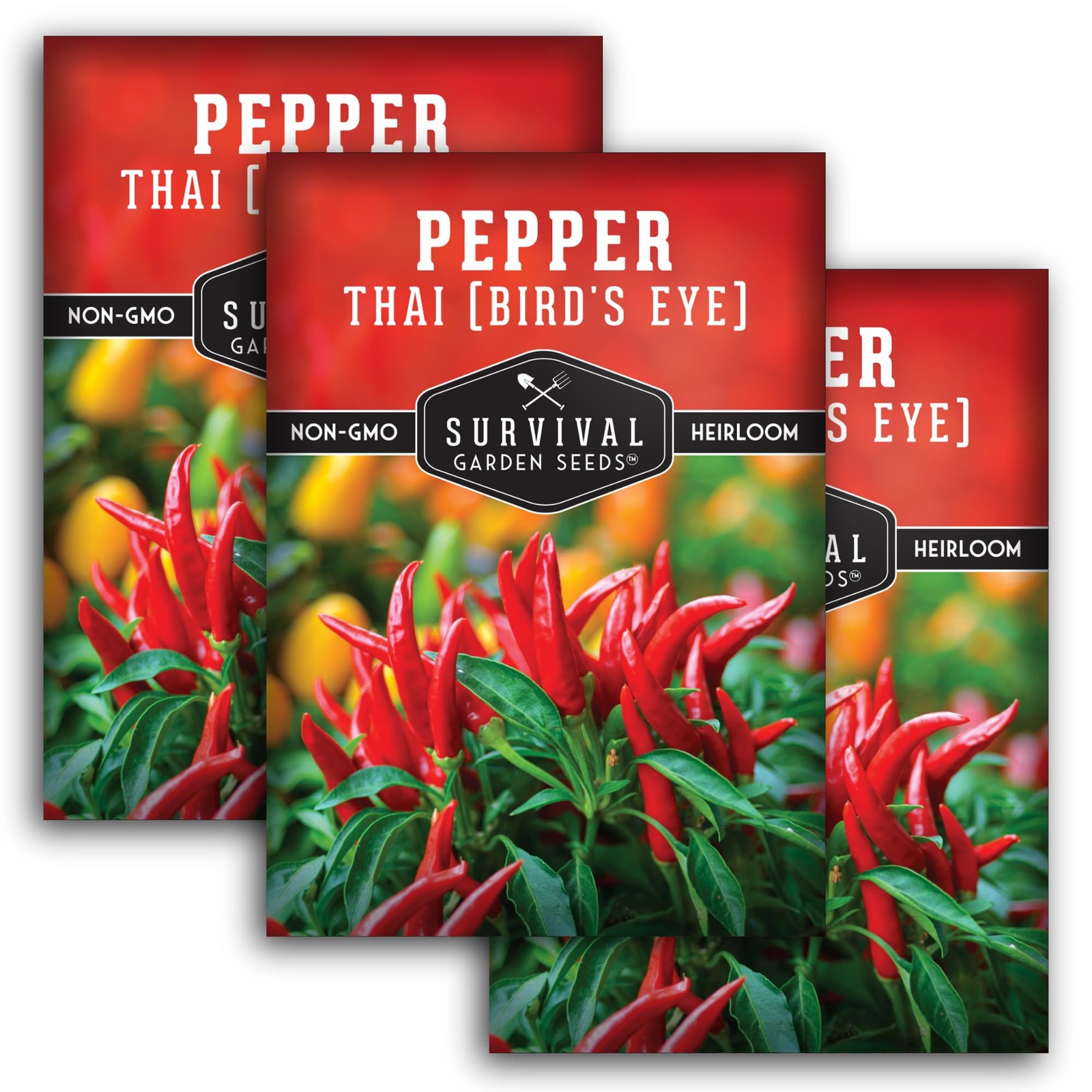 Thai Chili Pepper Seeds – Bird’s Eye Heirloom Non-GMO Hot Peppers for Gardens