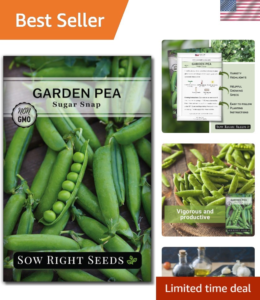 Sugar Snap Pea Seeds – Ideal for Outdoor Gardens & Fresh Snacking