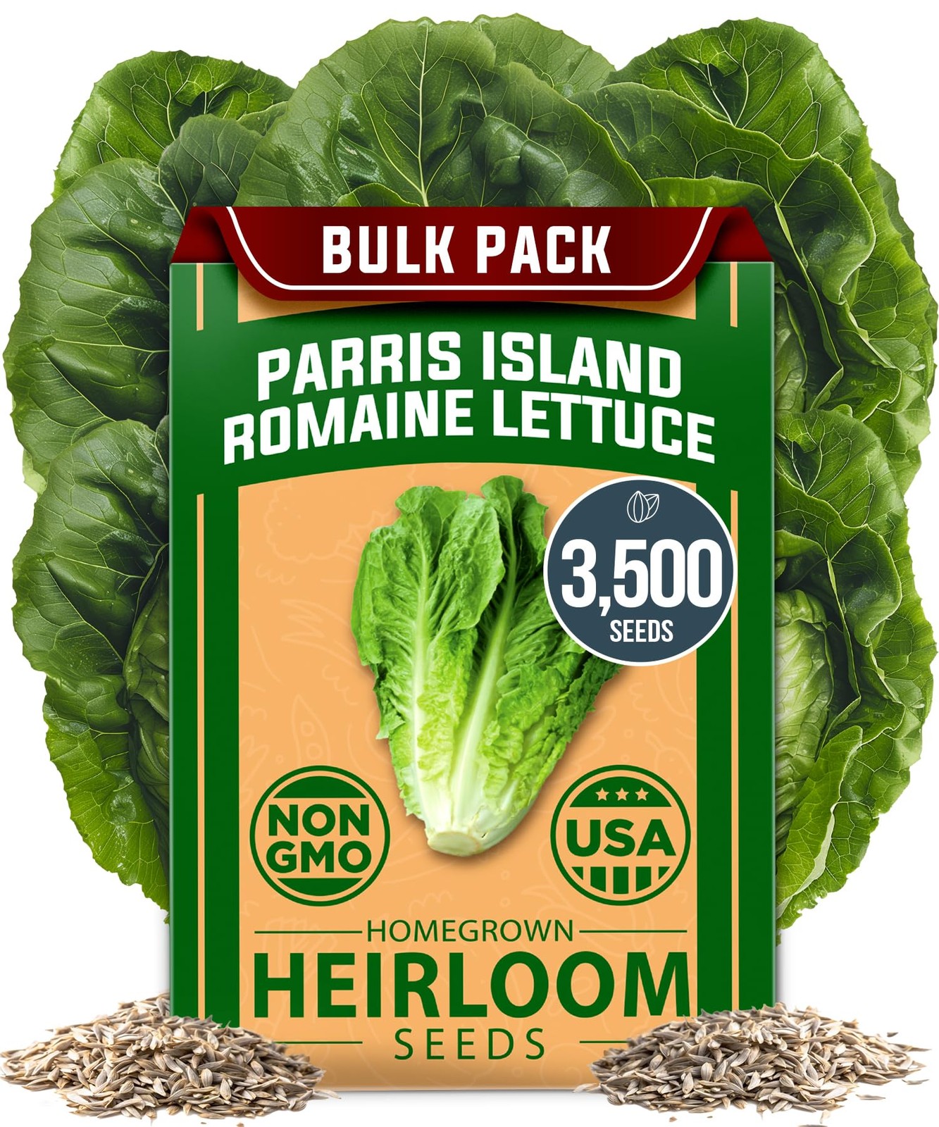 Parris Island Romaine Lettuce Seeds 3,500+ Heirloom Non GMO, High Germination…