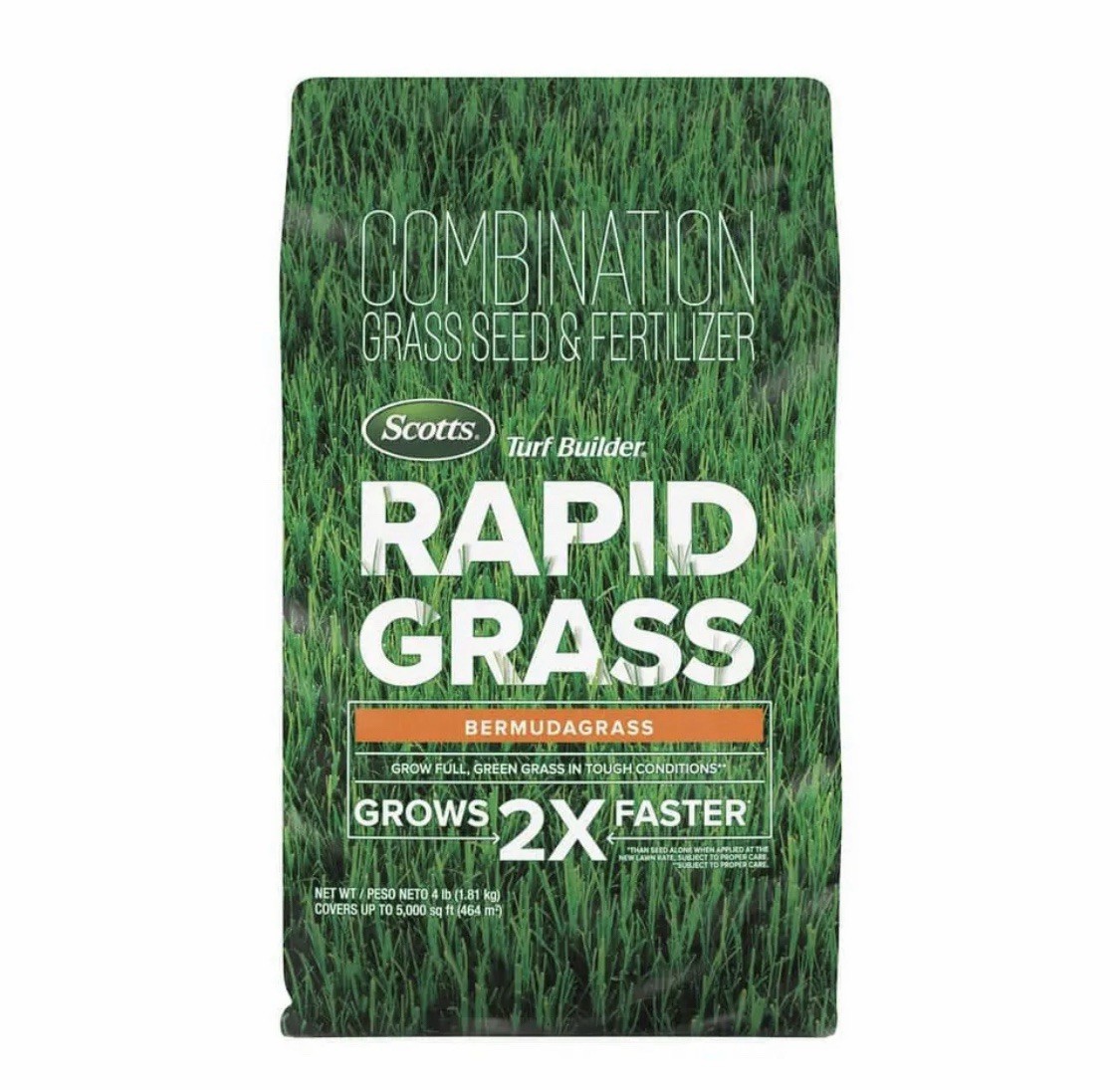 Scotts Bermuda⛳️RapidGrass🌱Seed🍀Fertilizer Blend FREE/FAST📭SAVEBuy 2+💰4 lb