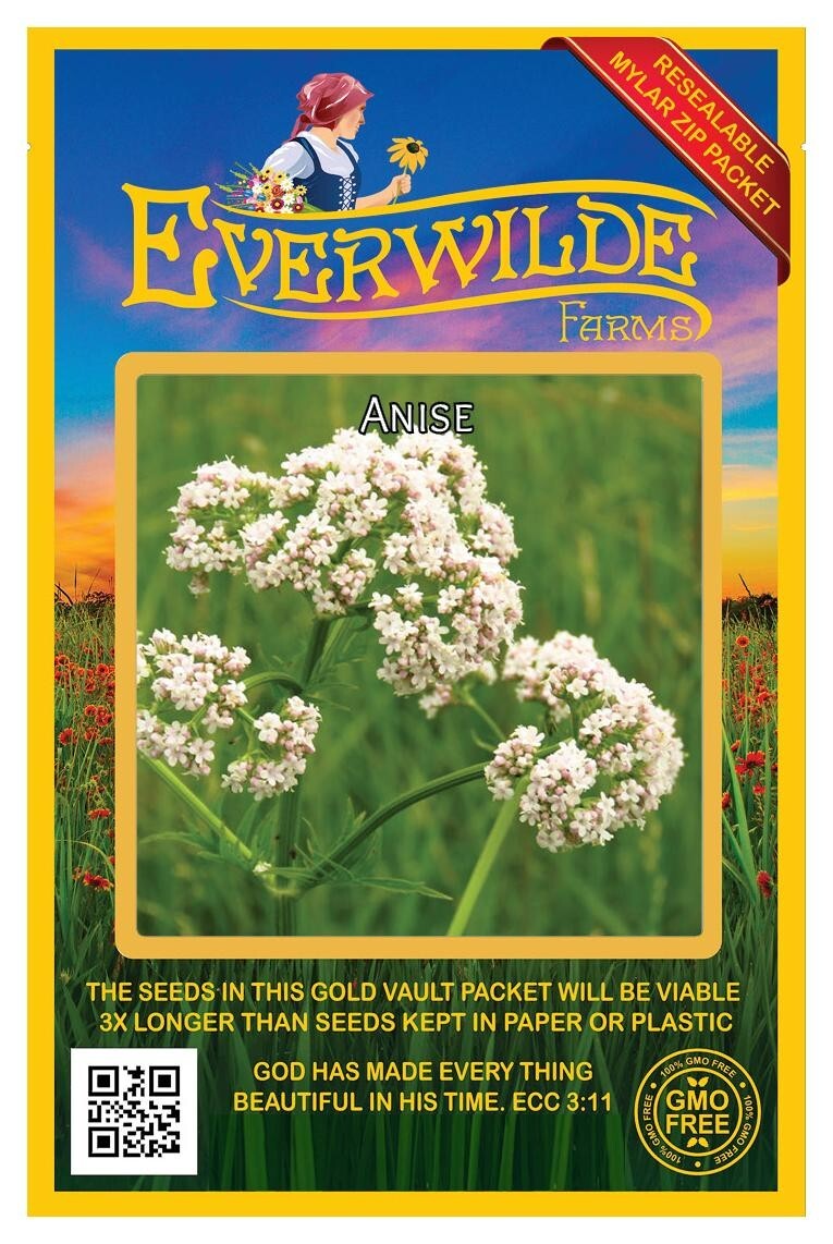 300 Anise Herb Seeds – Everwilde Farms Mylar Seed Packet