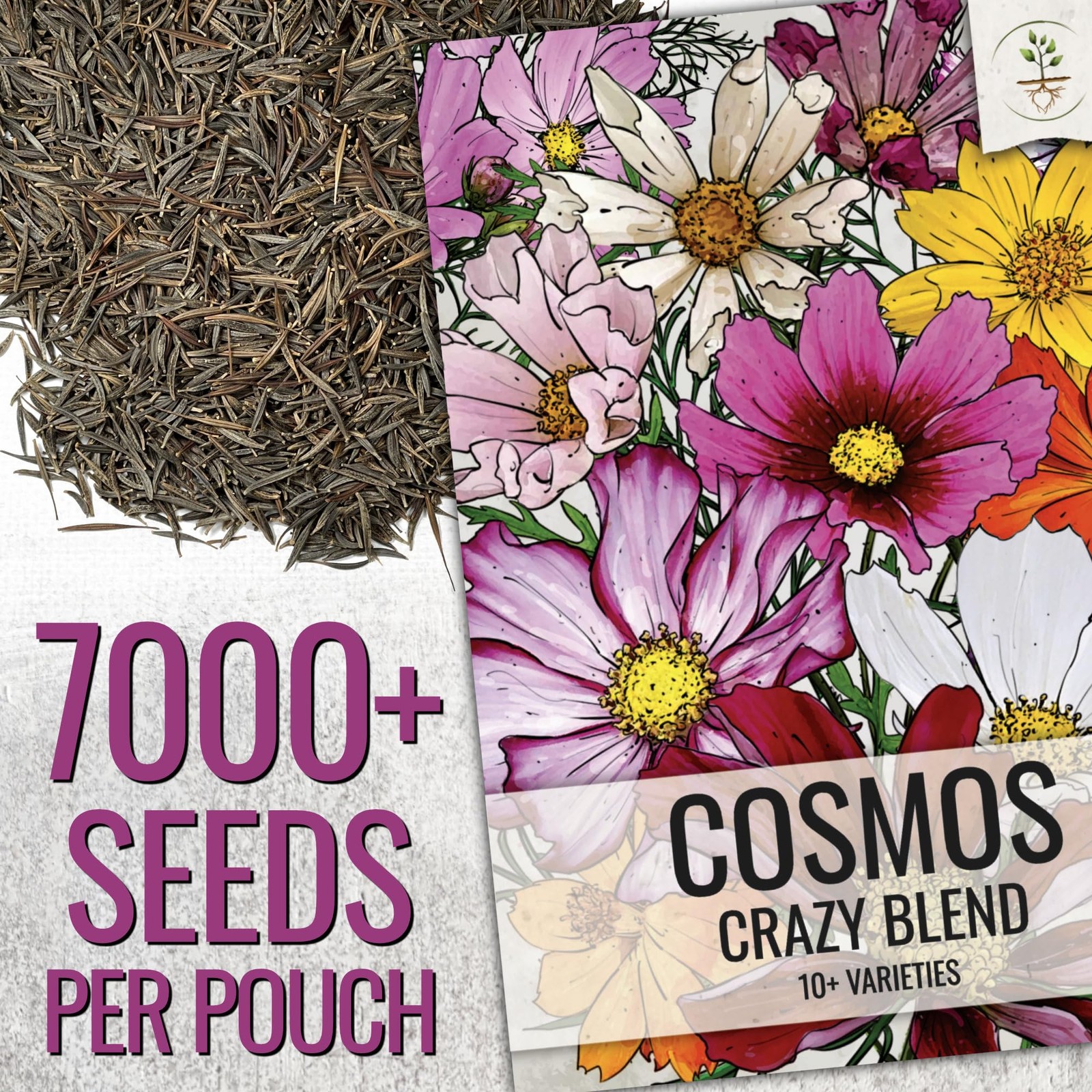 Needs Wildflower Seeds Cosmos Crazy Blend 1.5 Ounce No Filler | 10+ Varieties…
