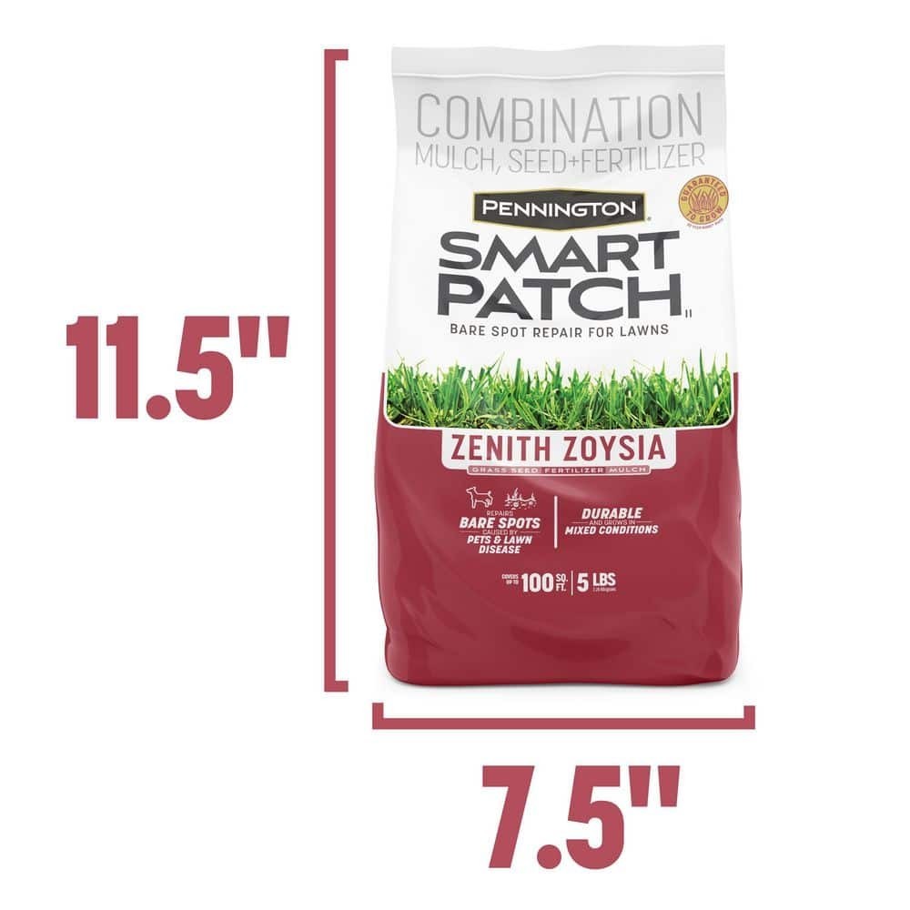 5 Lbs. Smart Patch Zoysia Grass Seed with Mulch, Fertilizer Free Shipping