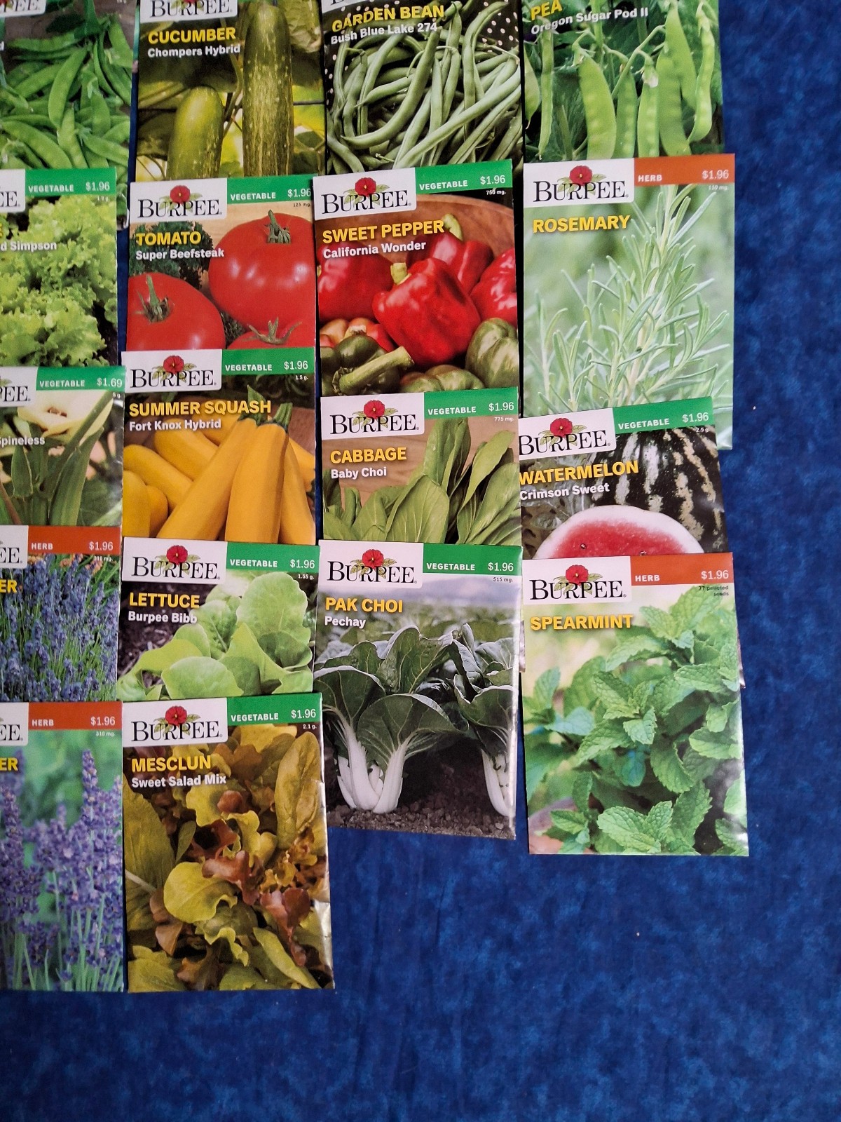 Mixed Lot of 52 Packs Burpee Vegetable Herb Flower Seeds – Dated 2025 – LOT SC