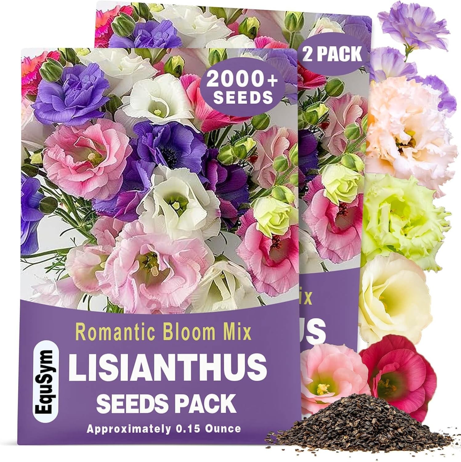 2000 Lisianthus Seeds Perennial Eustoma Grandiflorum Garden Flowers for Planting