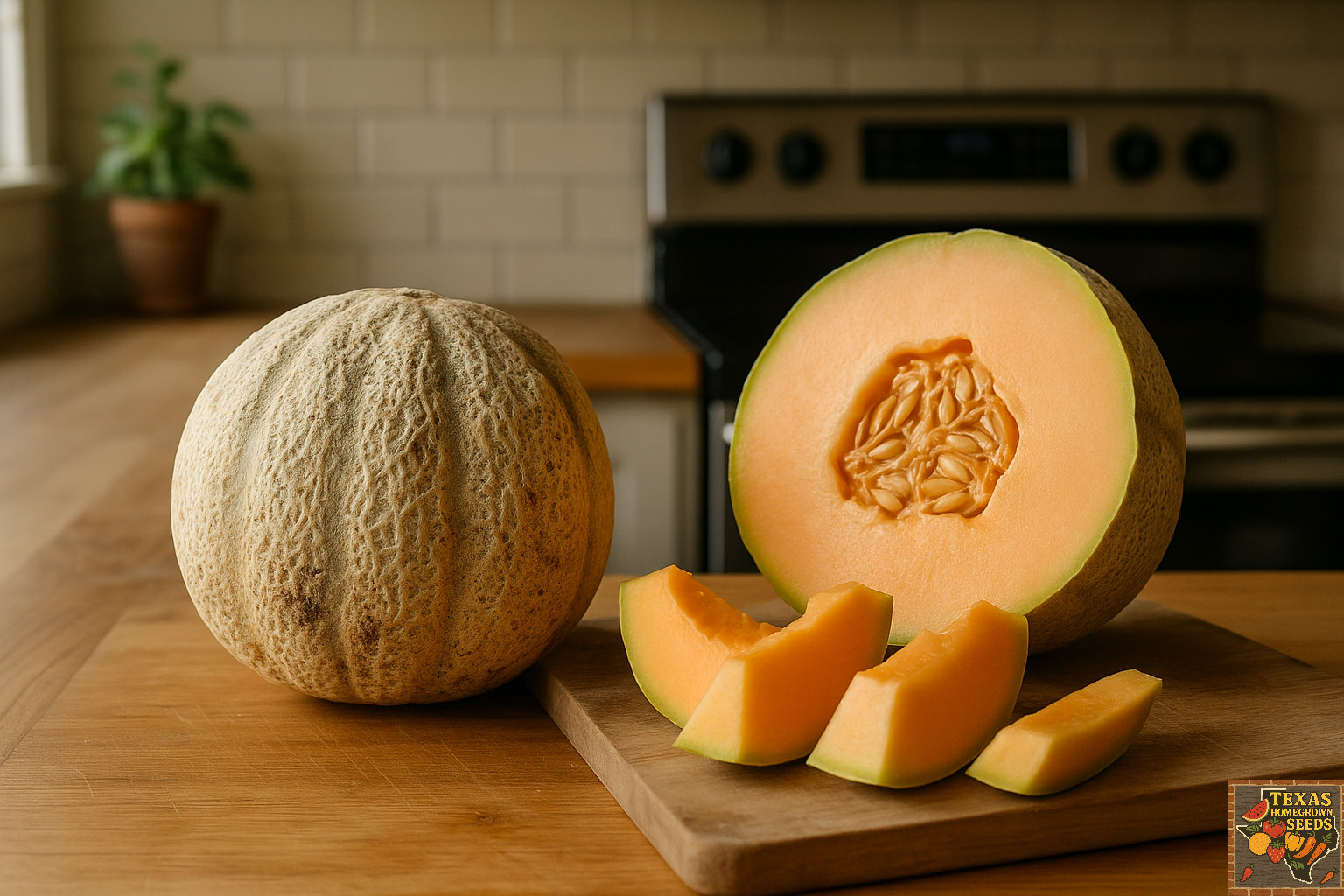 40 Heirloom Schoons Hardshell Melon Seeds Rare Old Timey Cantaloupe – 4-5 Pounds