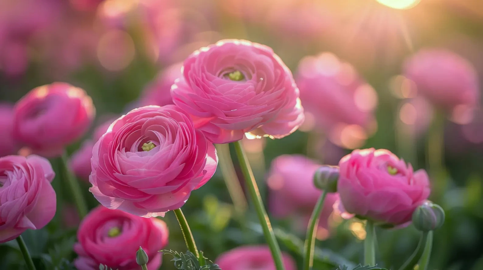Ranunculus PINK 15 Bulbs Persian Buttercup Peony Rose 7+ Corms Wedding Flowers