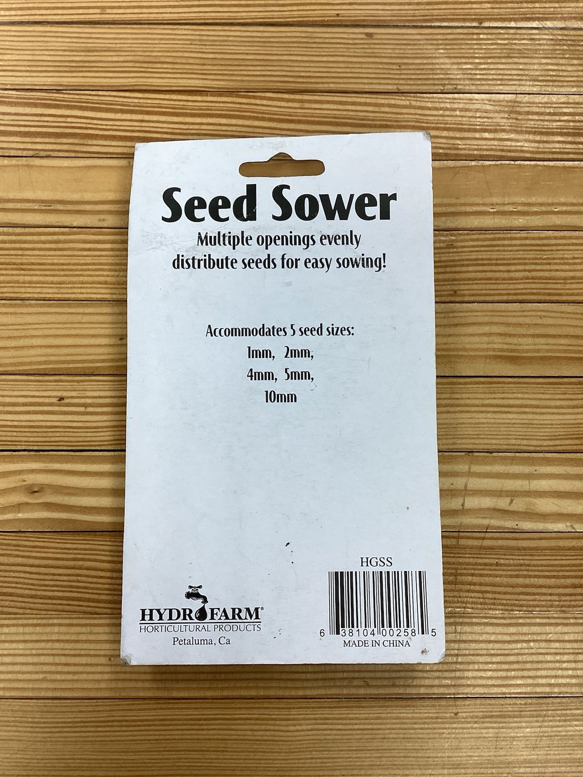 Seed Sower (Hydrofarm) Accommodates 5 Seed Sizes