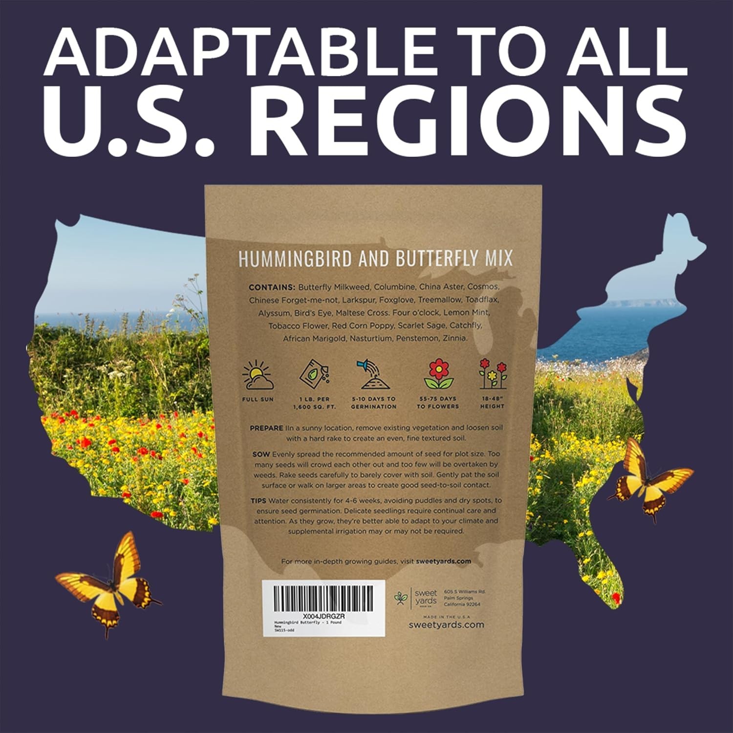 Bulk Wildflower Mix Seeds – 120,000+ Annual Perennials