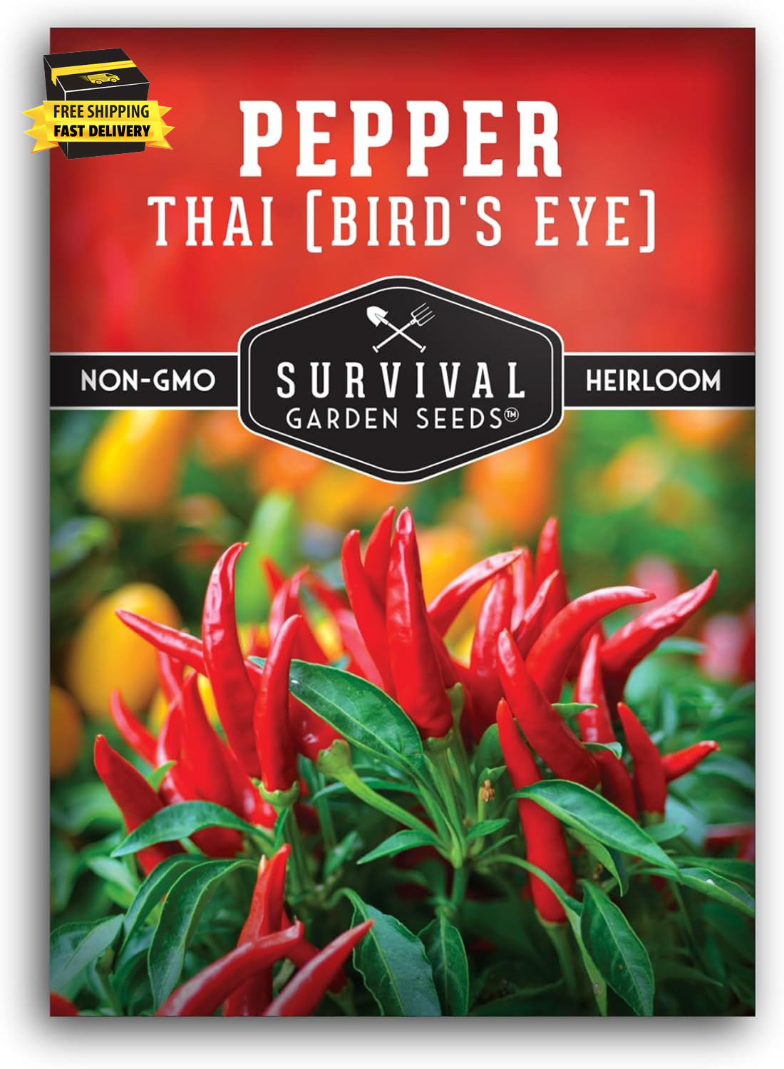 Thai Chili Pepper Seeds for Planting | Bird’S Eye Hot Peppers – Heirloom Non-Gmo