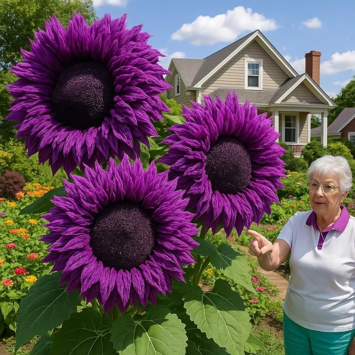 480+ Rare Sunflower Seeds – Red, Purple, Blue, Black-Centered, Charcoal, Teddy B