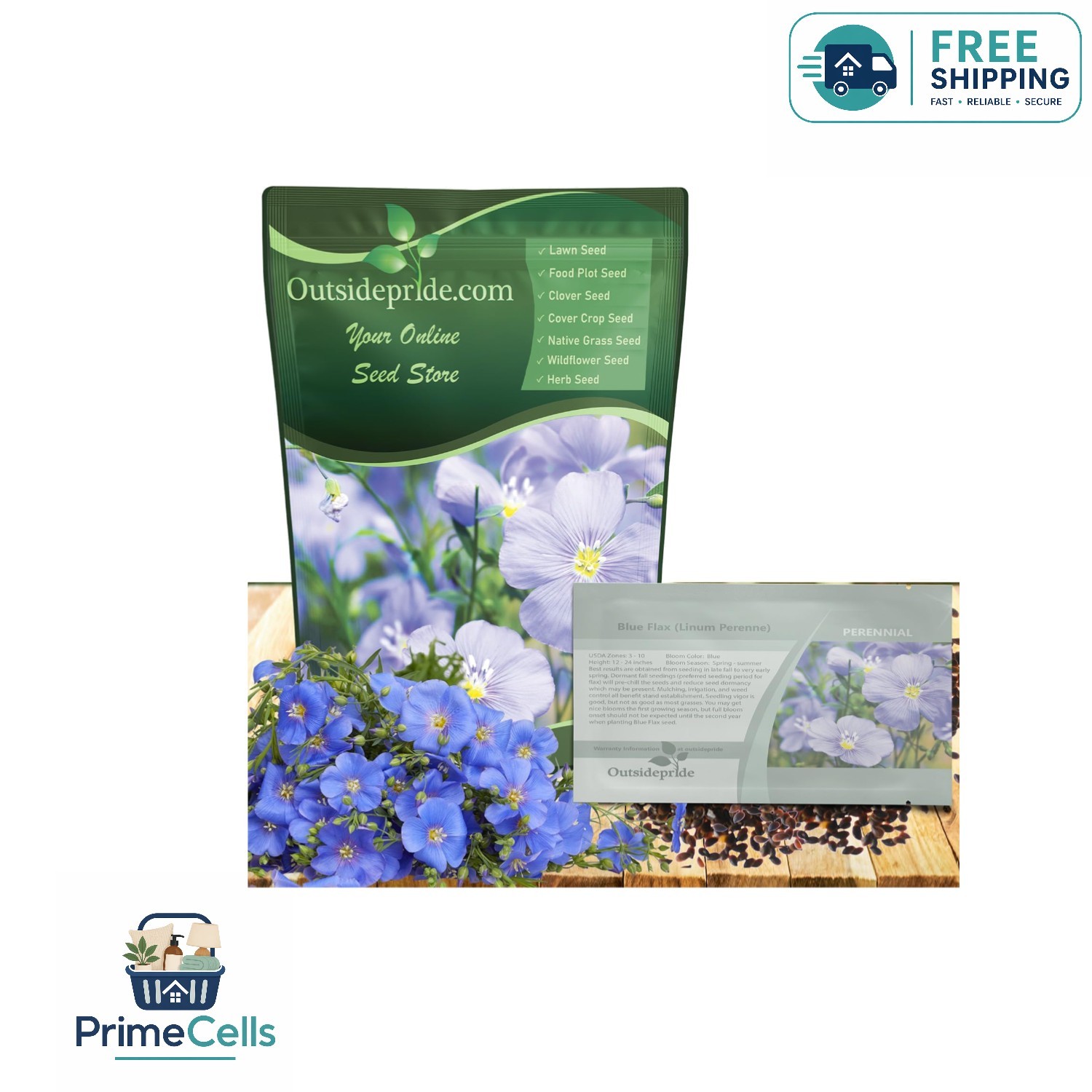 Easy Planting 5000 Blue Flax Seeds – Attract Pollinators & Enhance Your Garden